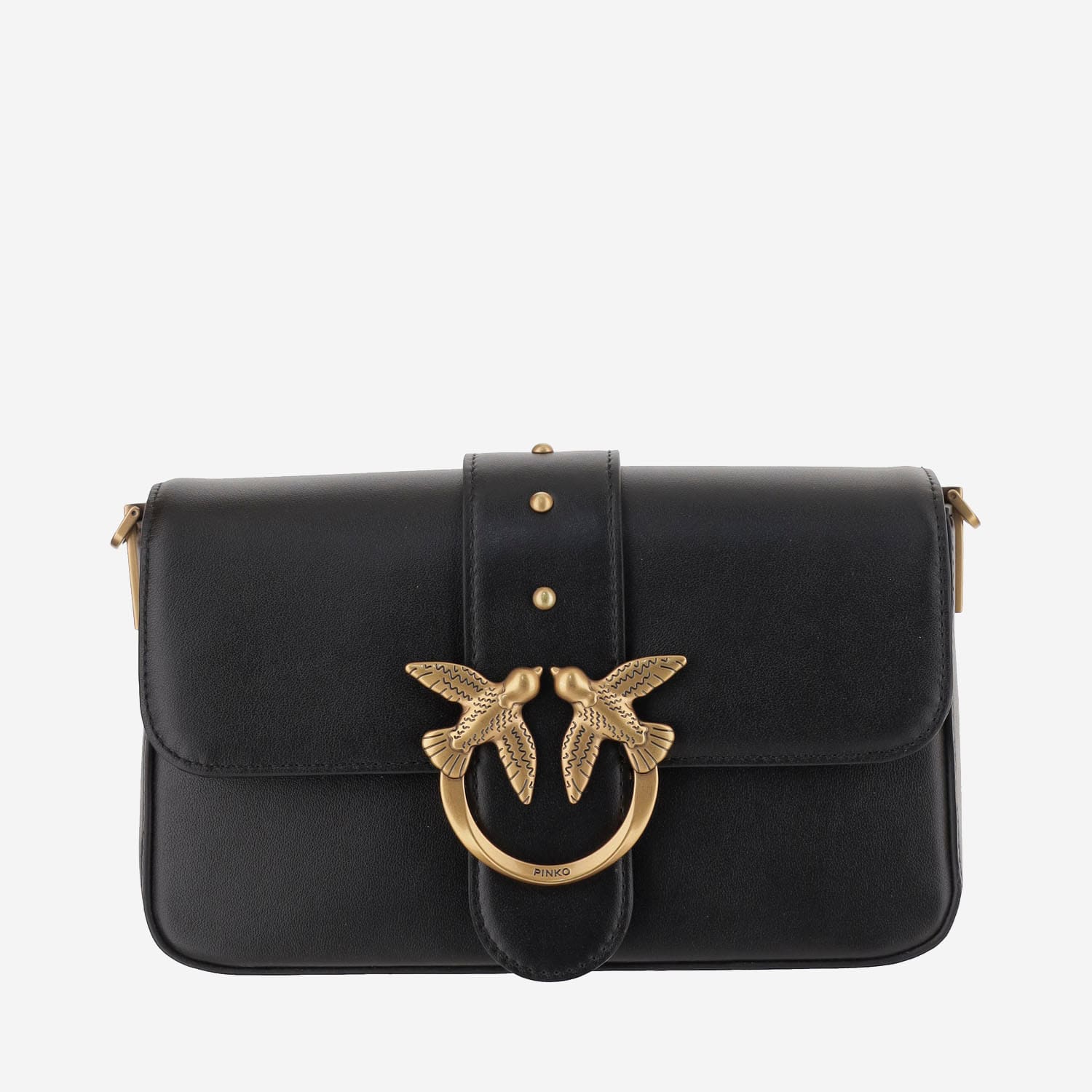 Pinko Mini Love One Slouchy Crossbody Bag In Black