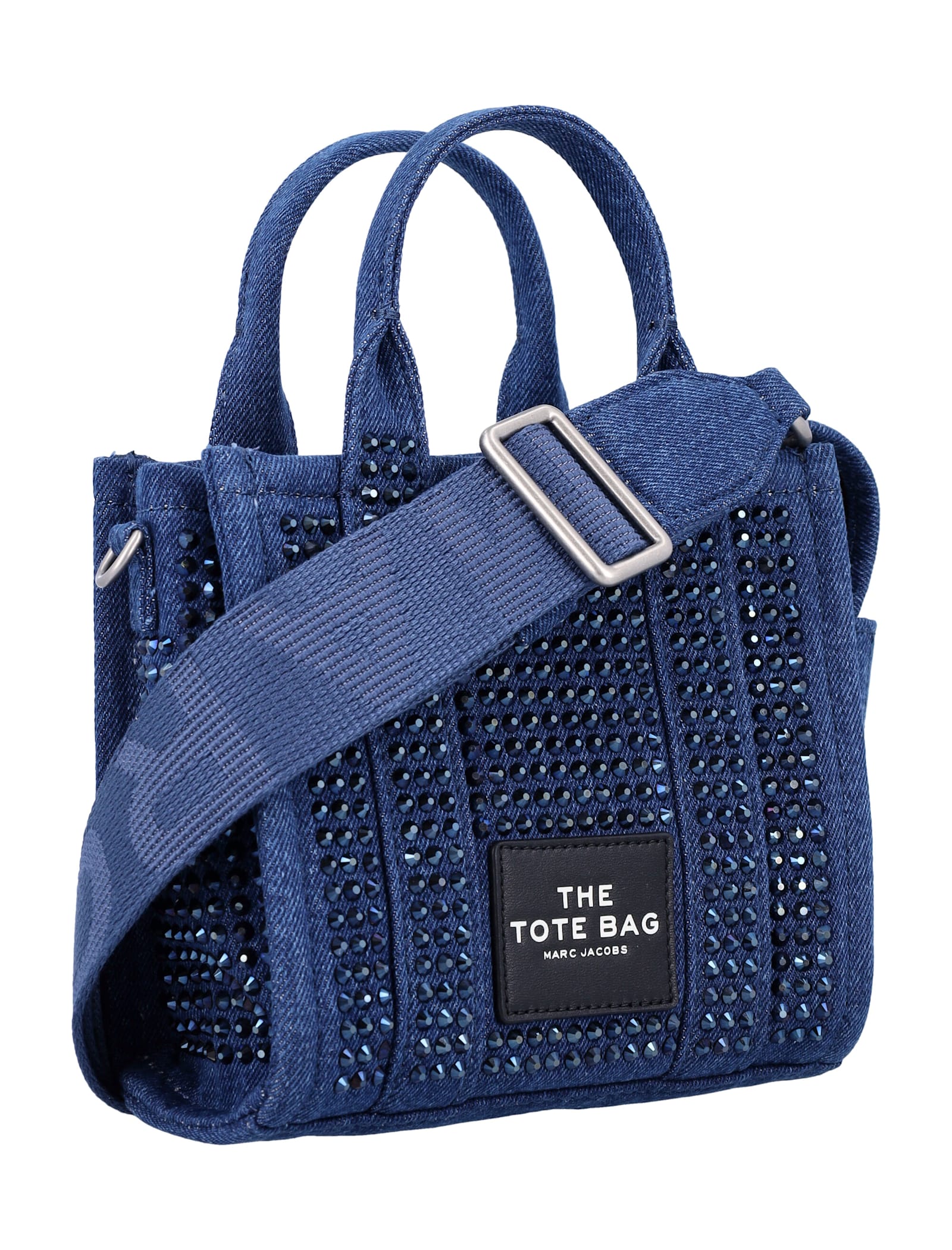 MARC JACOBS THE CRYSTAL DENIM CROSSBODY TOTE BAG
