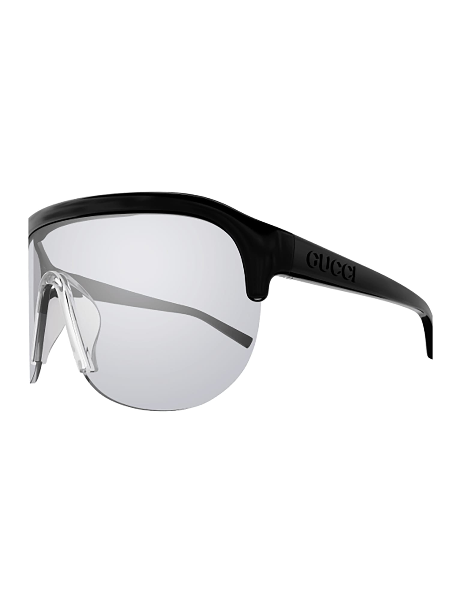 Shop Gucci Gg1645s Sunglasses In Black Black Silver