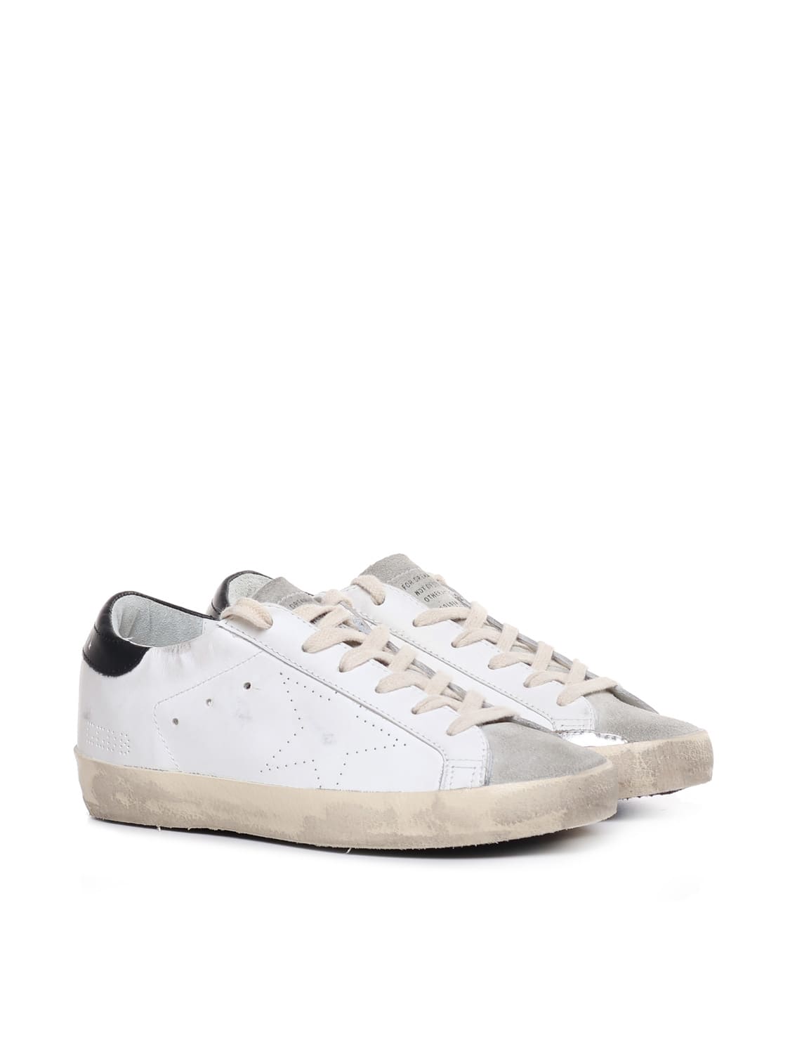 Shop Golden Goose Superstar Sneakers In White/ice/black