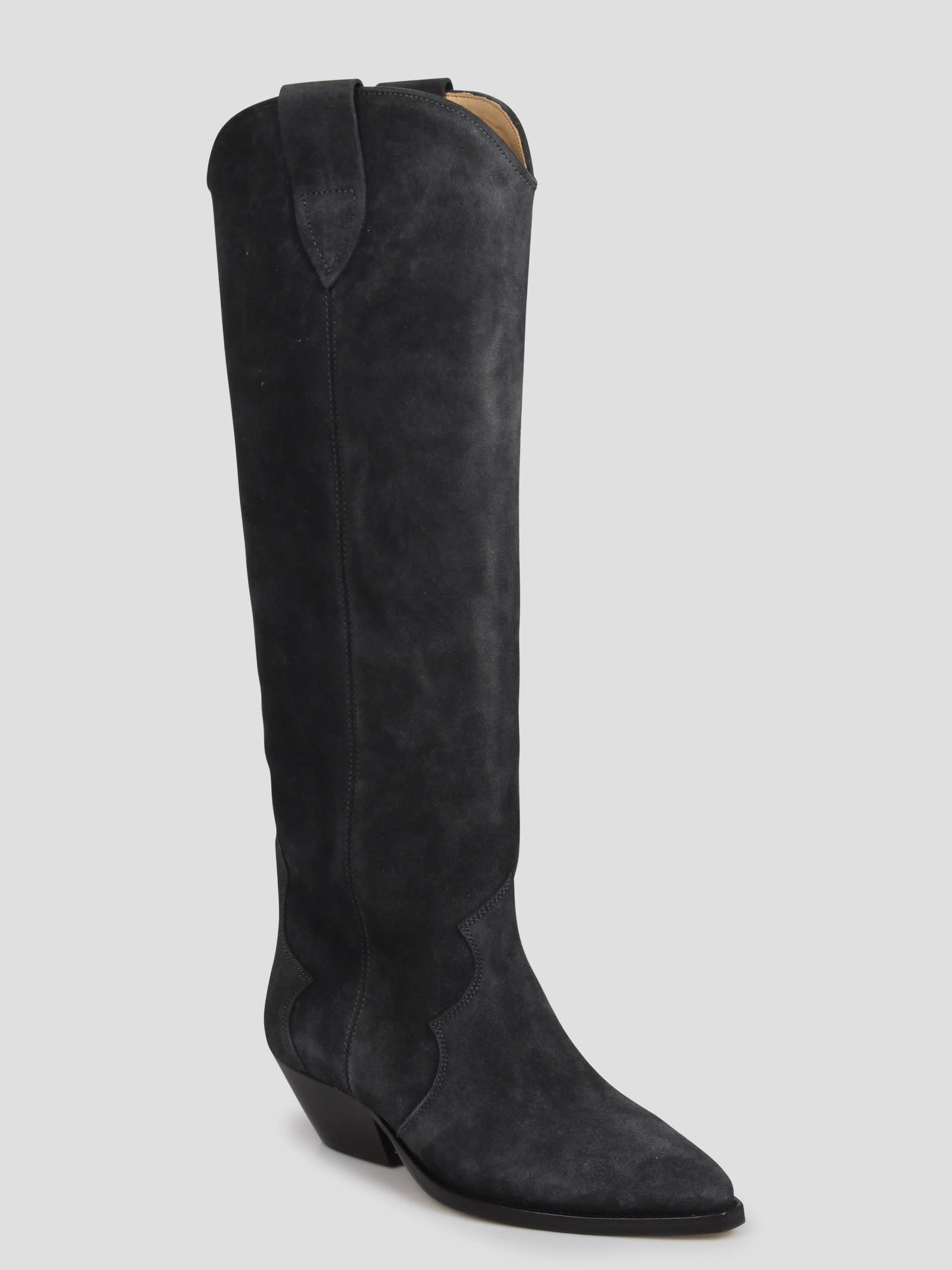 Shop Isabel Marant Denvee Texan Boots In Black