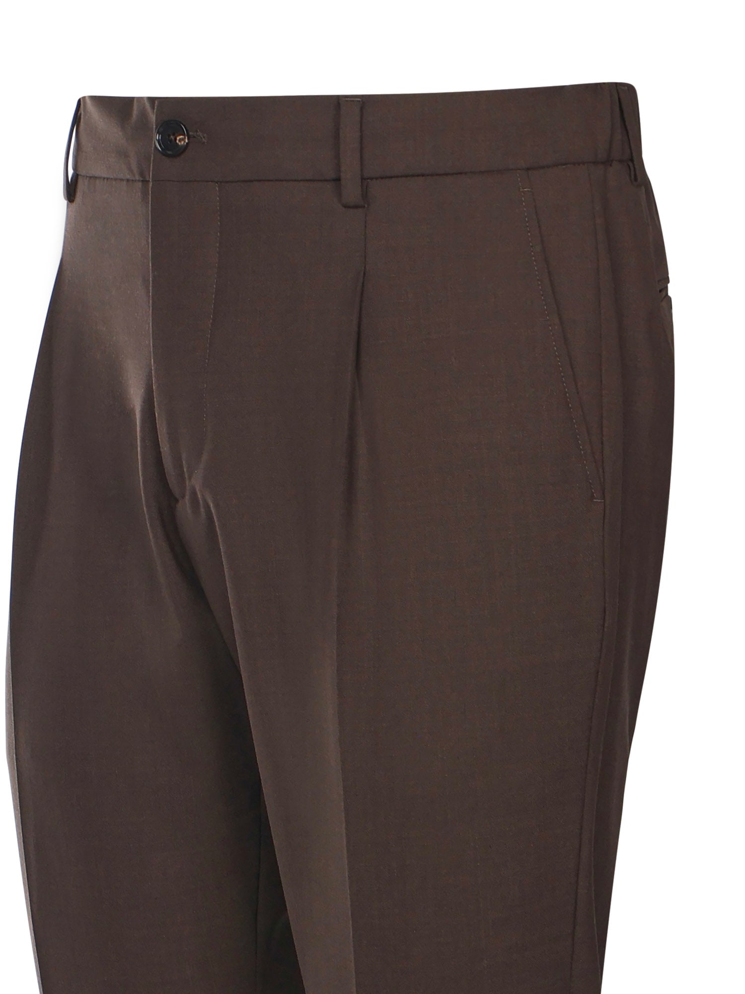 Be Able Pleated-detail Trousers In Brown