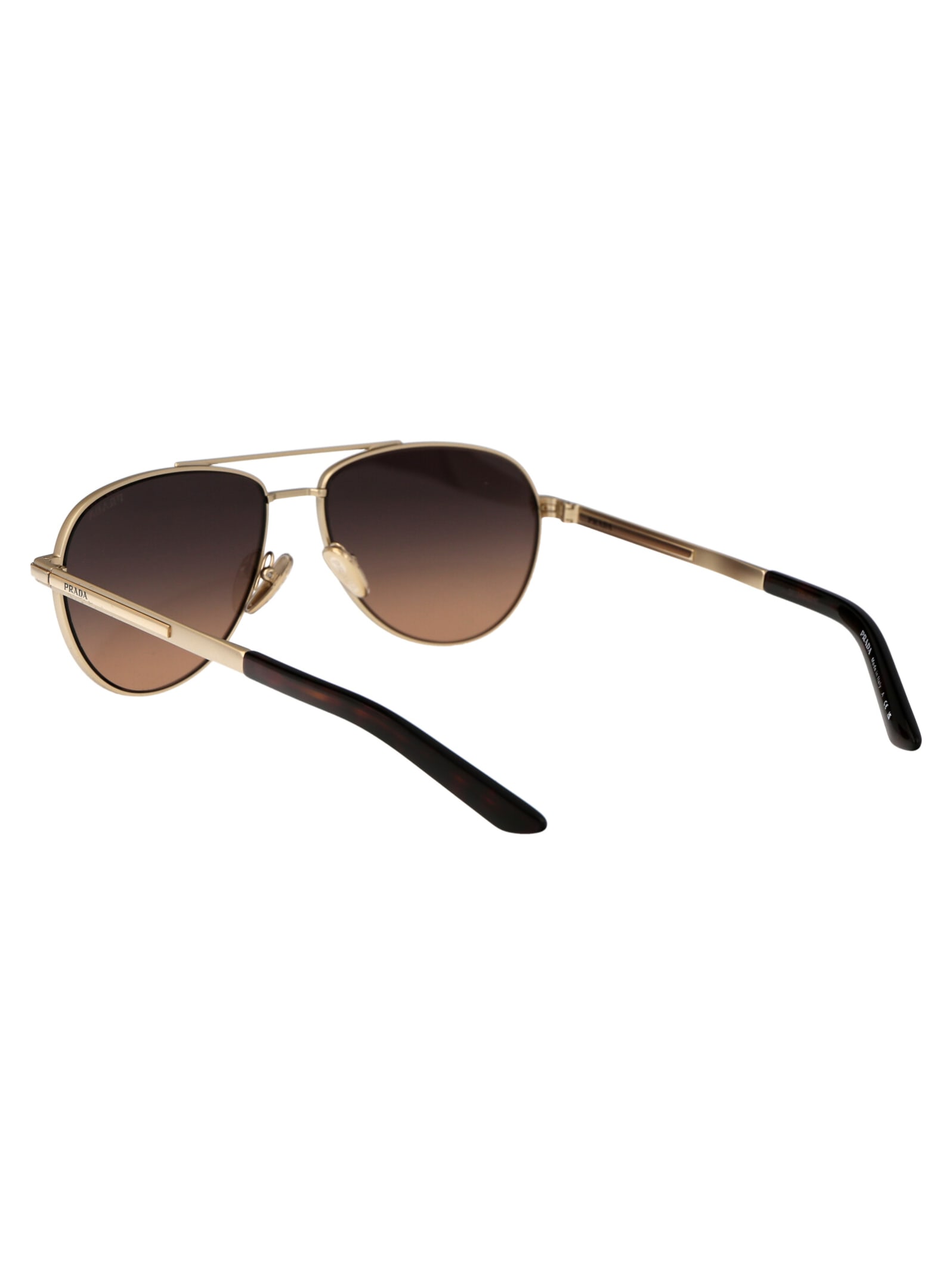 Shop Prada 0pr A54s Sunglasses In Vaf50c Matte Pale Gold