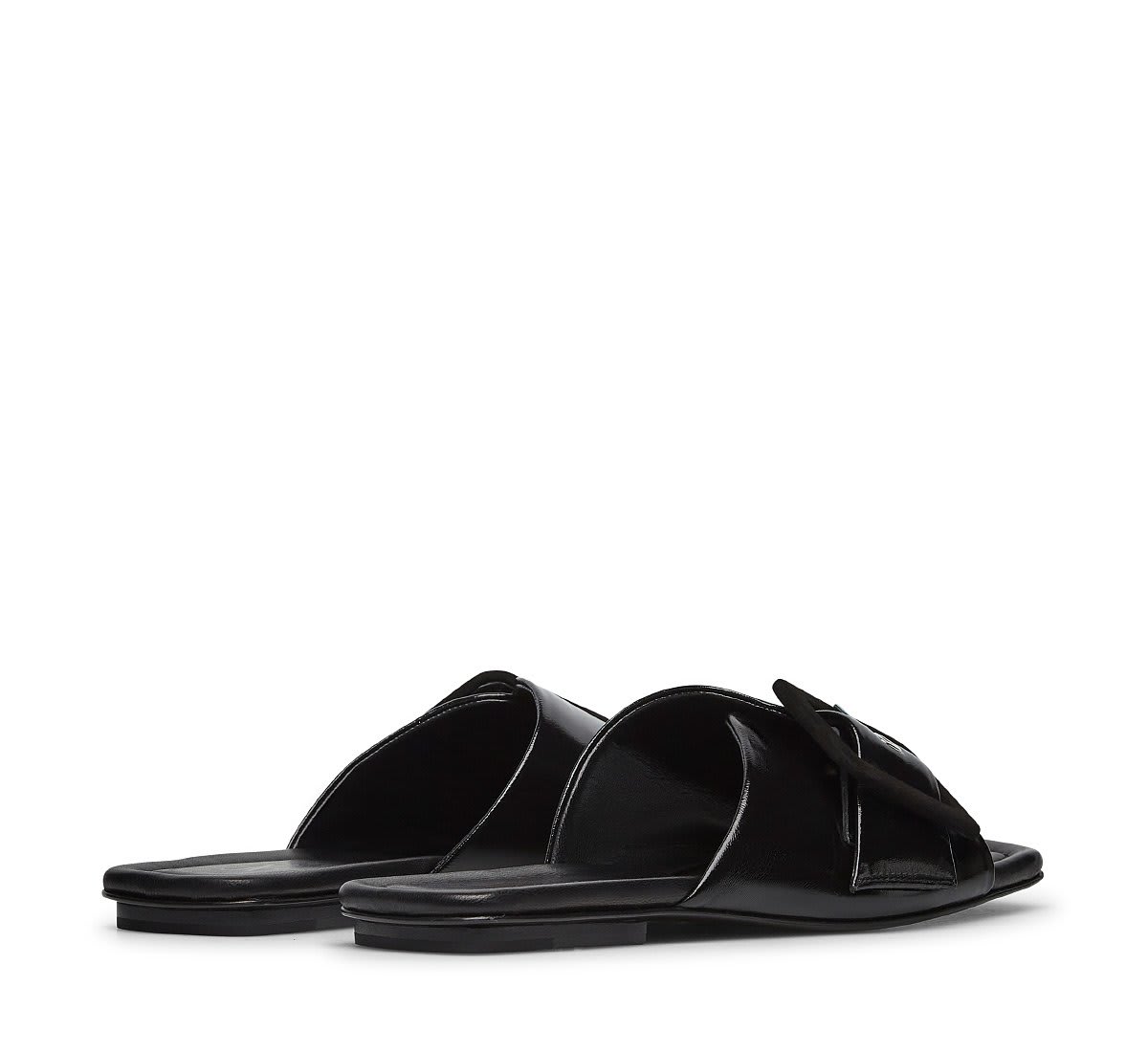 Shop Fabi Sandal With Buckle In Nero