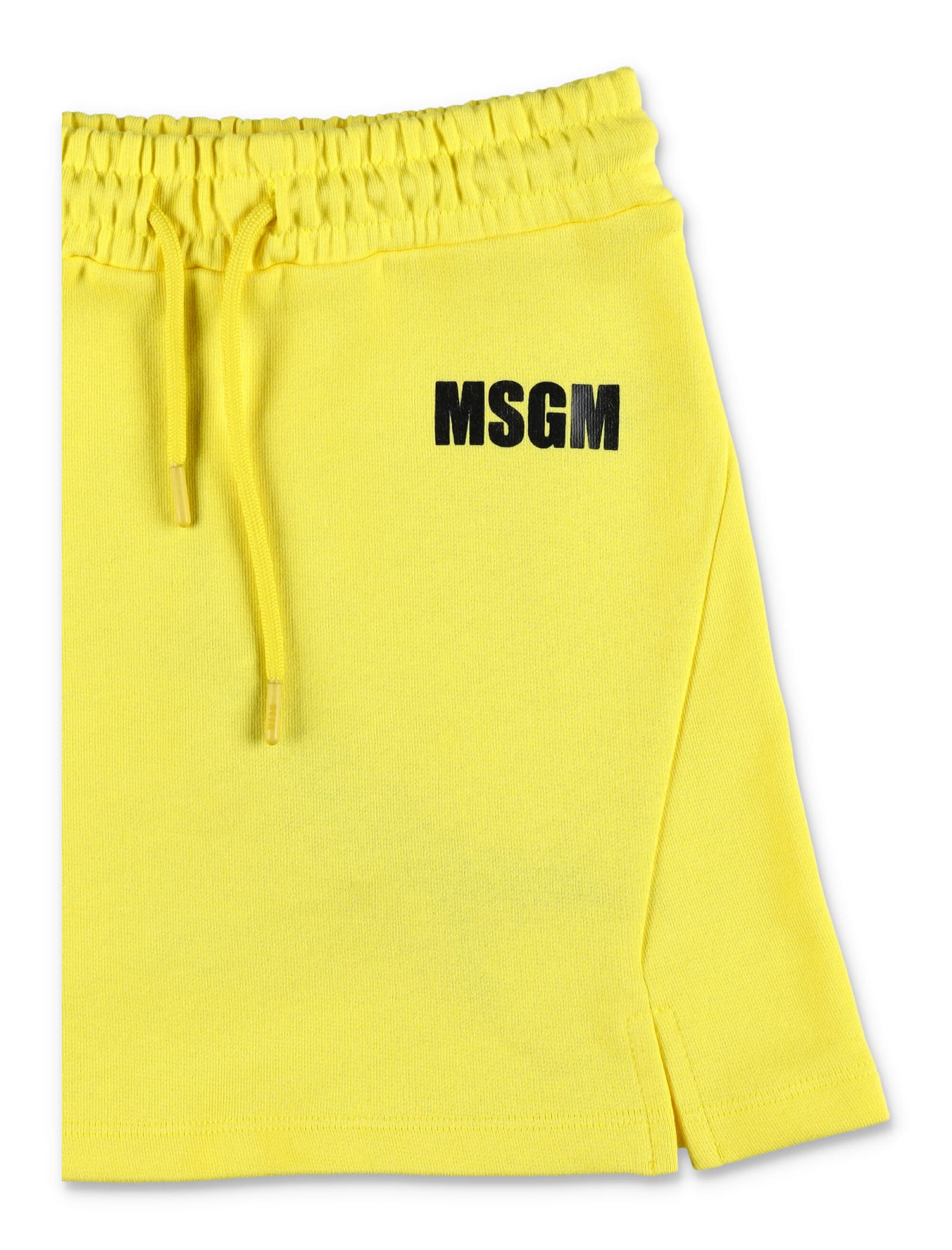 Shop Msgm Mini Skirt Fleece In Giallo/yellow