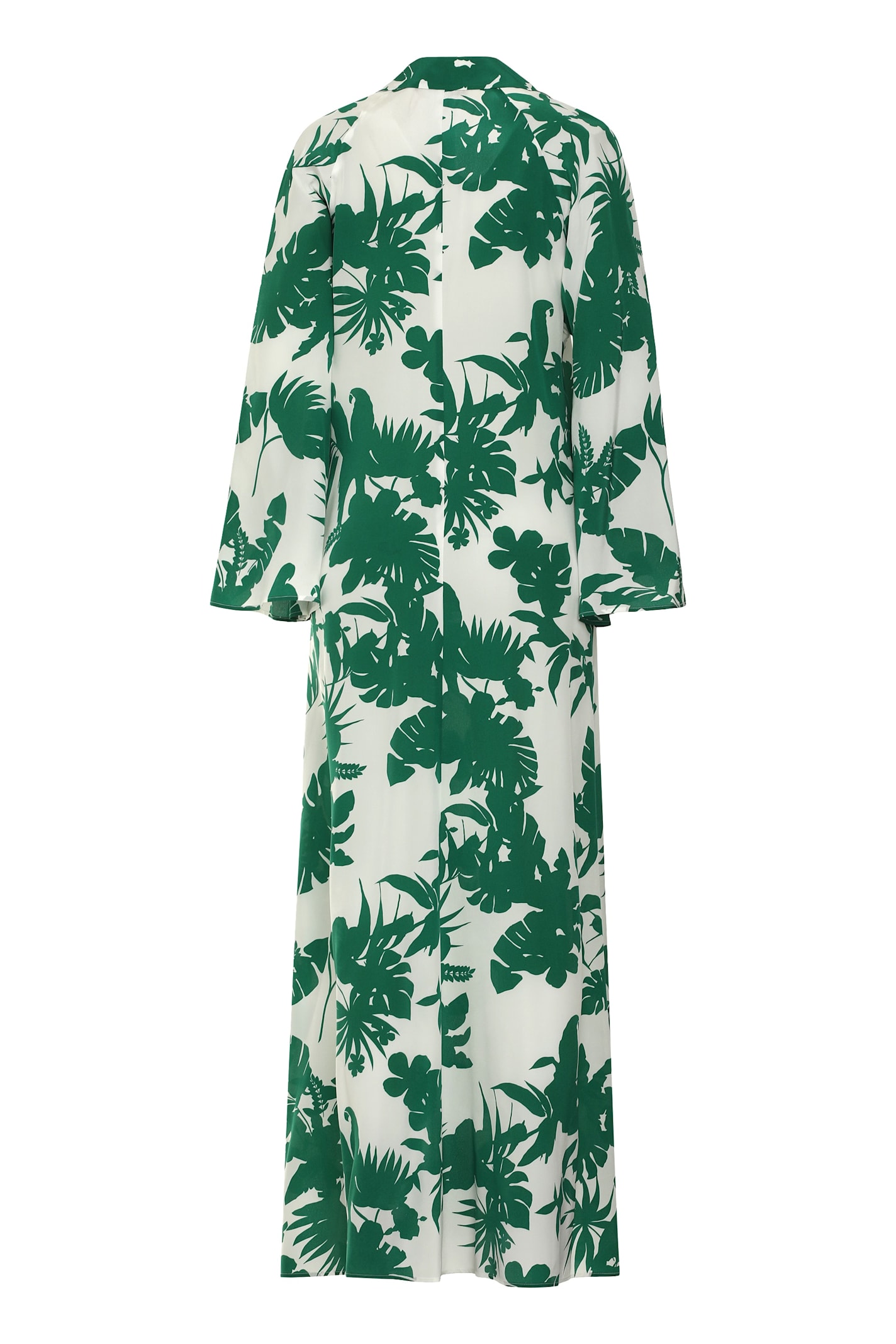 Max Mara Studio Livrea Printed Silk Dress In Green