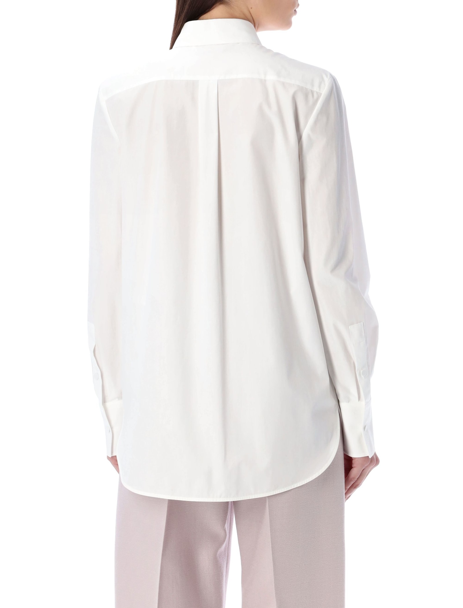 Shop Valentino Tuxedo Shirt In Bianco Ottico