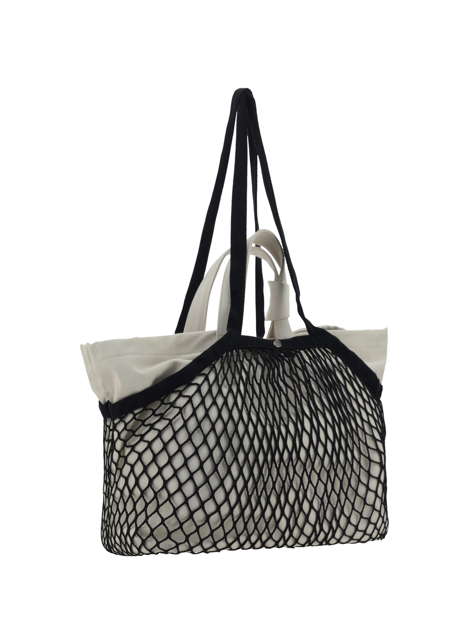 Balenciaga 24/7 Shopping Handbag In Washed Nat/blk/l Blk