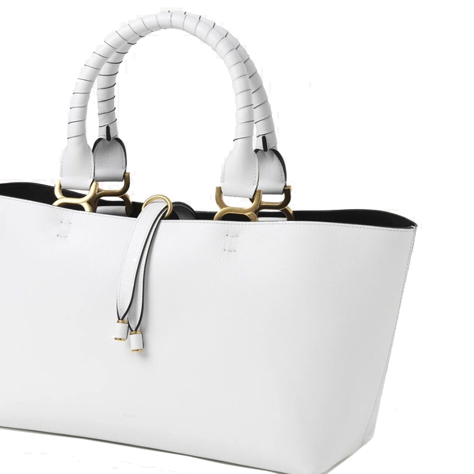 Shop Chloé Marcie Small Tote Bag In White
