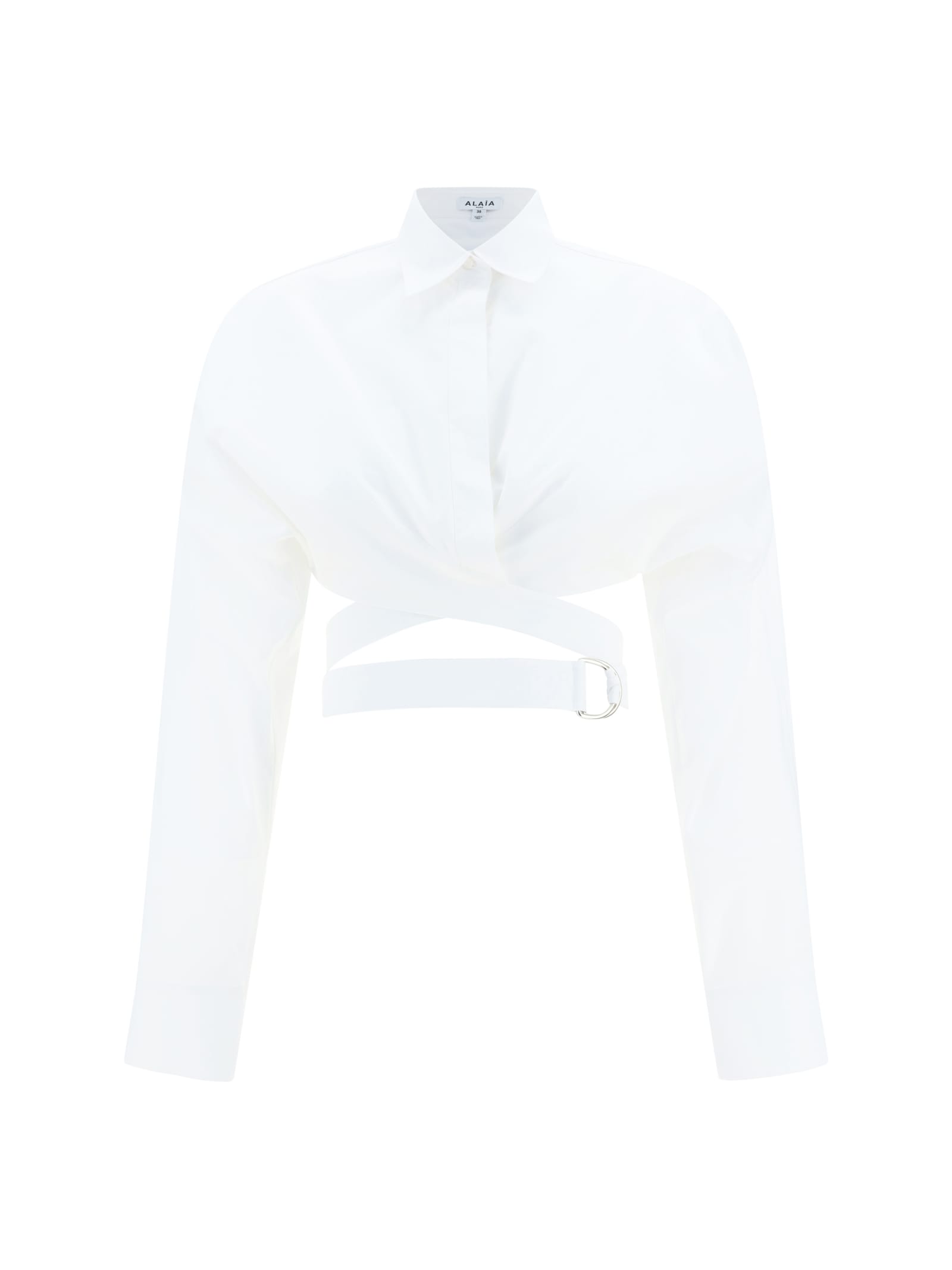 Shop Alaïa Japanese Shirt In White