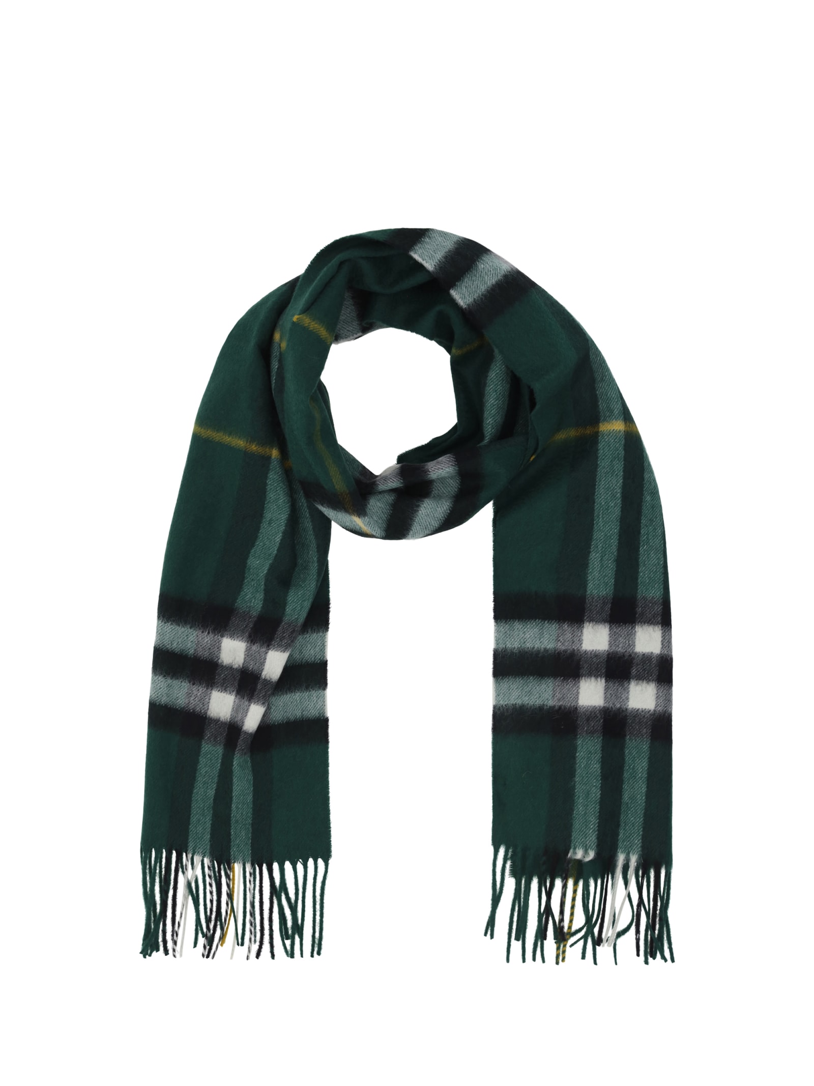 Shop Burberry Scarf In Green