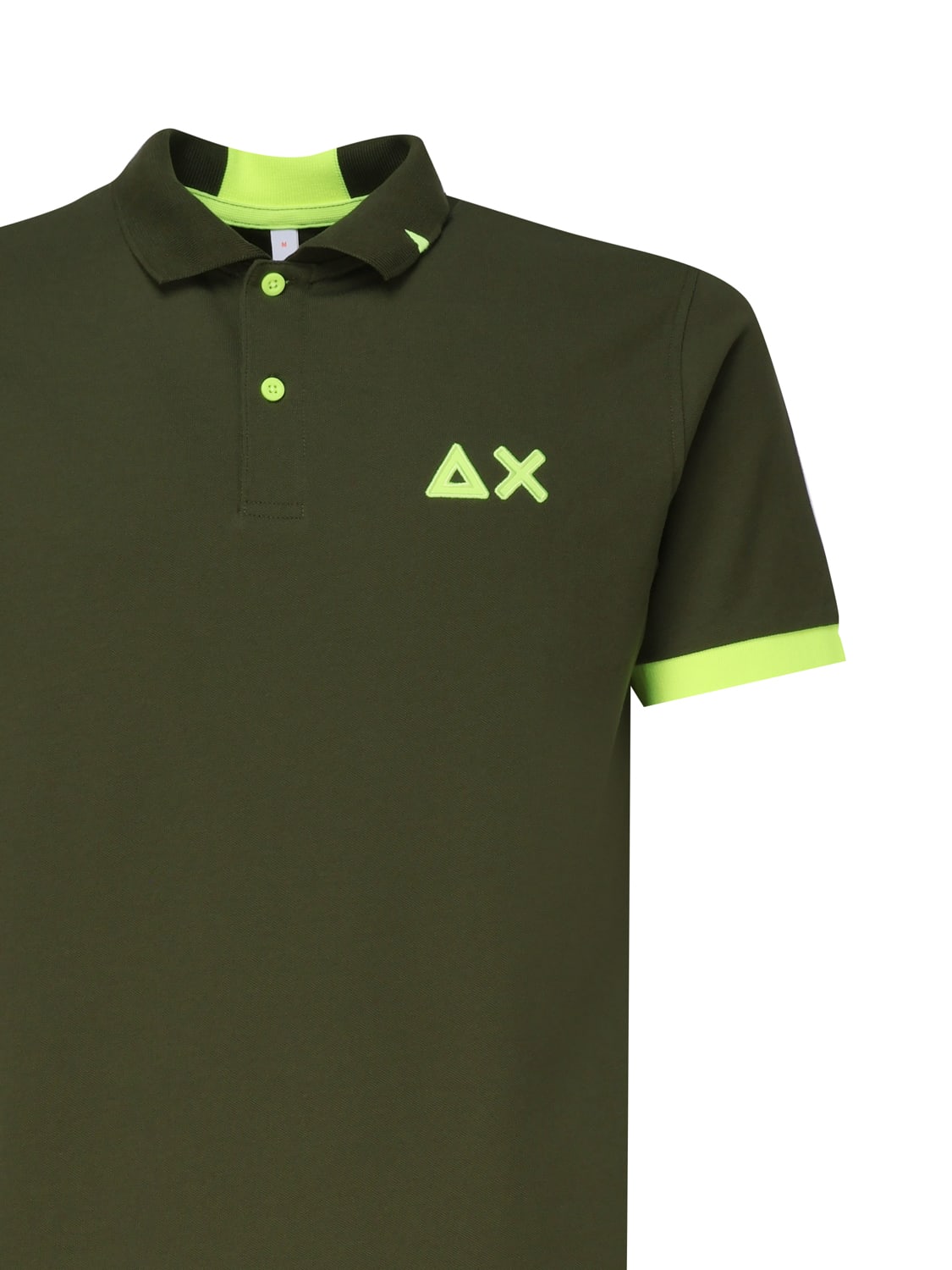 Shop Sun 68 Polo T-shirt With Front Logo In Green
