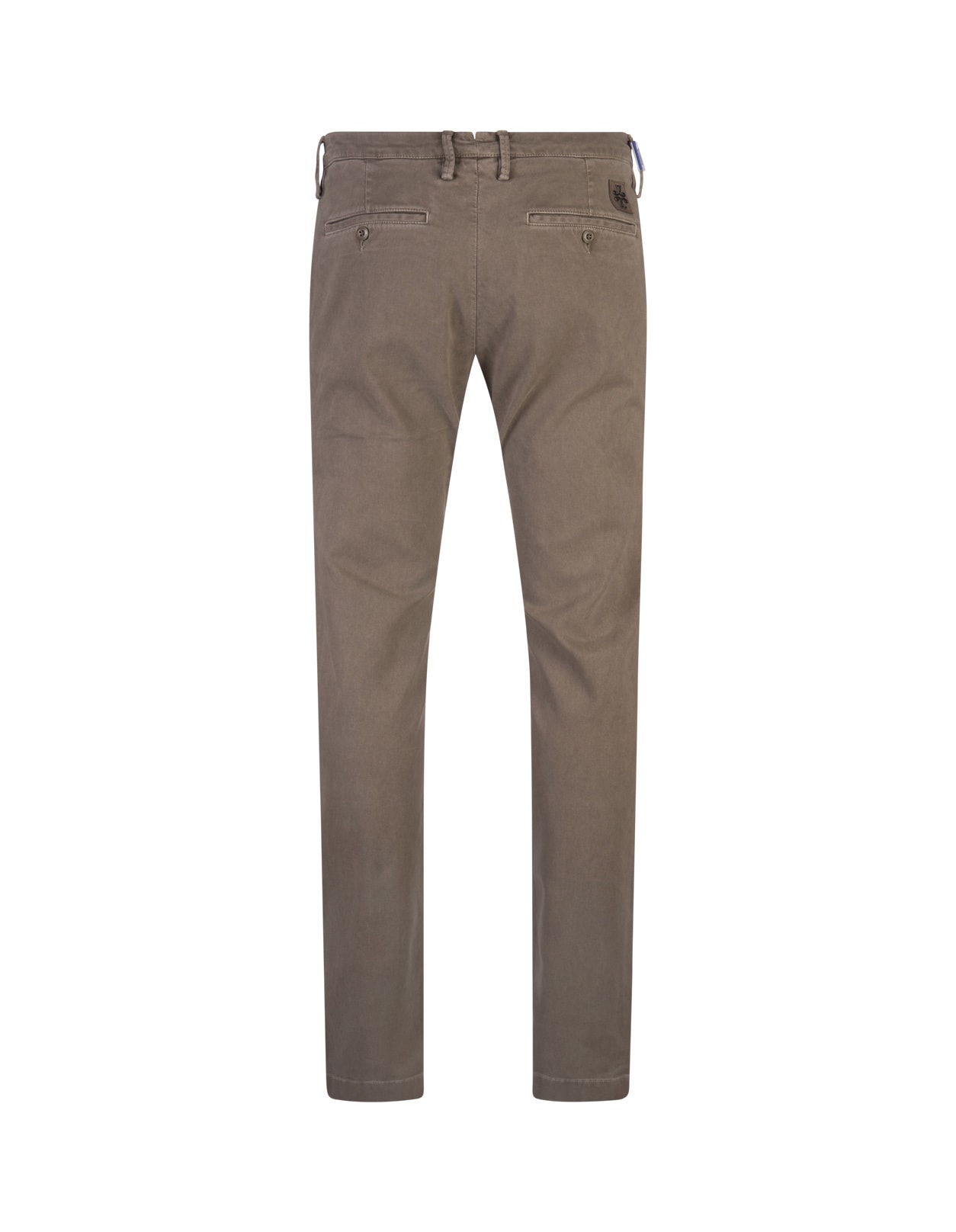 JACOB COHEN BOBBY SLIM FIT TROUSERS IN BEIGE GARMENT-DYE TWILL 