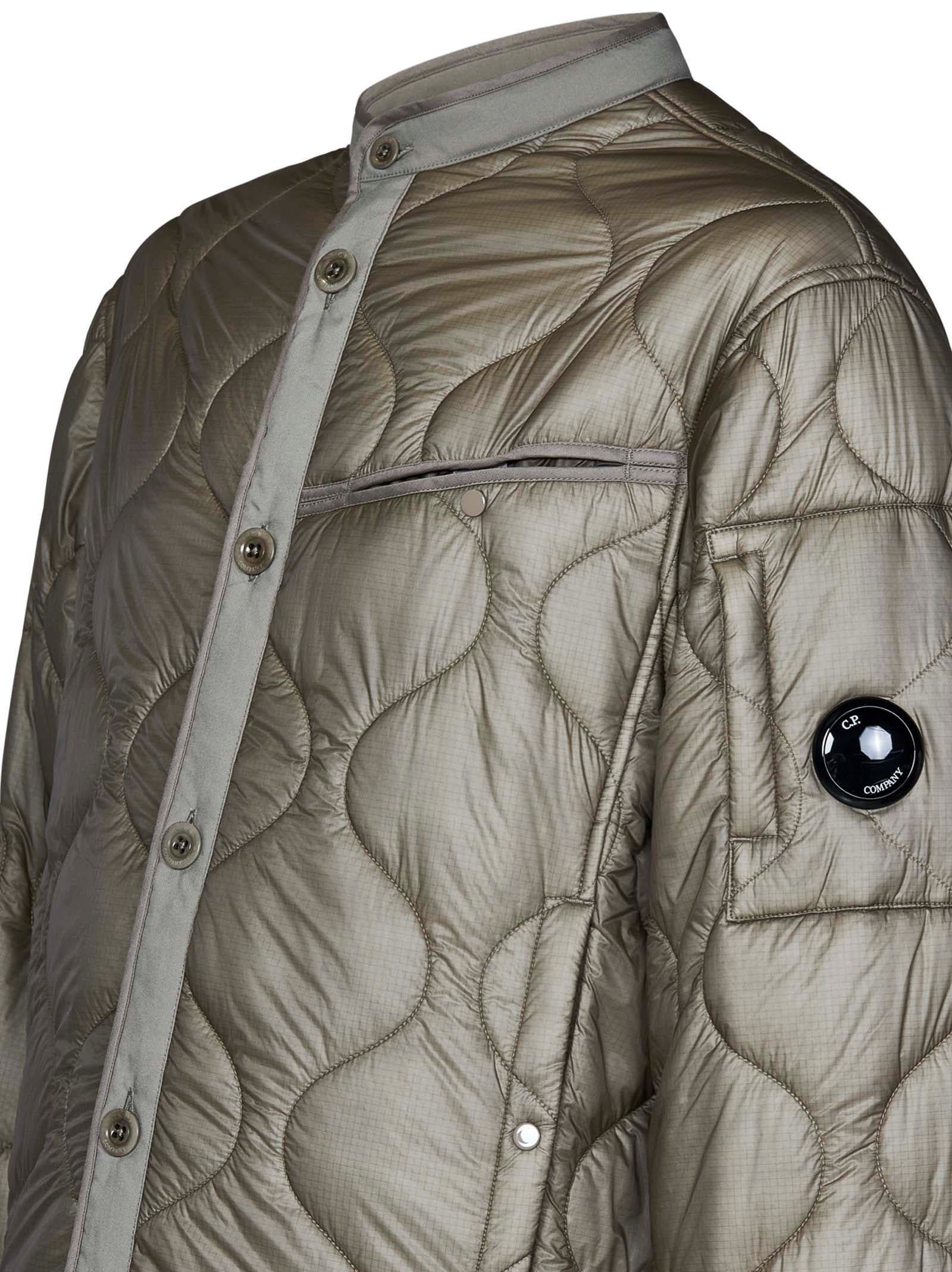 Shop C.p. Company Down Jacket In Khaki