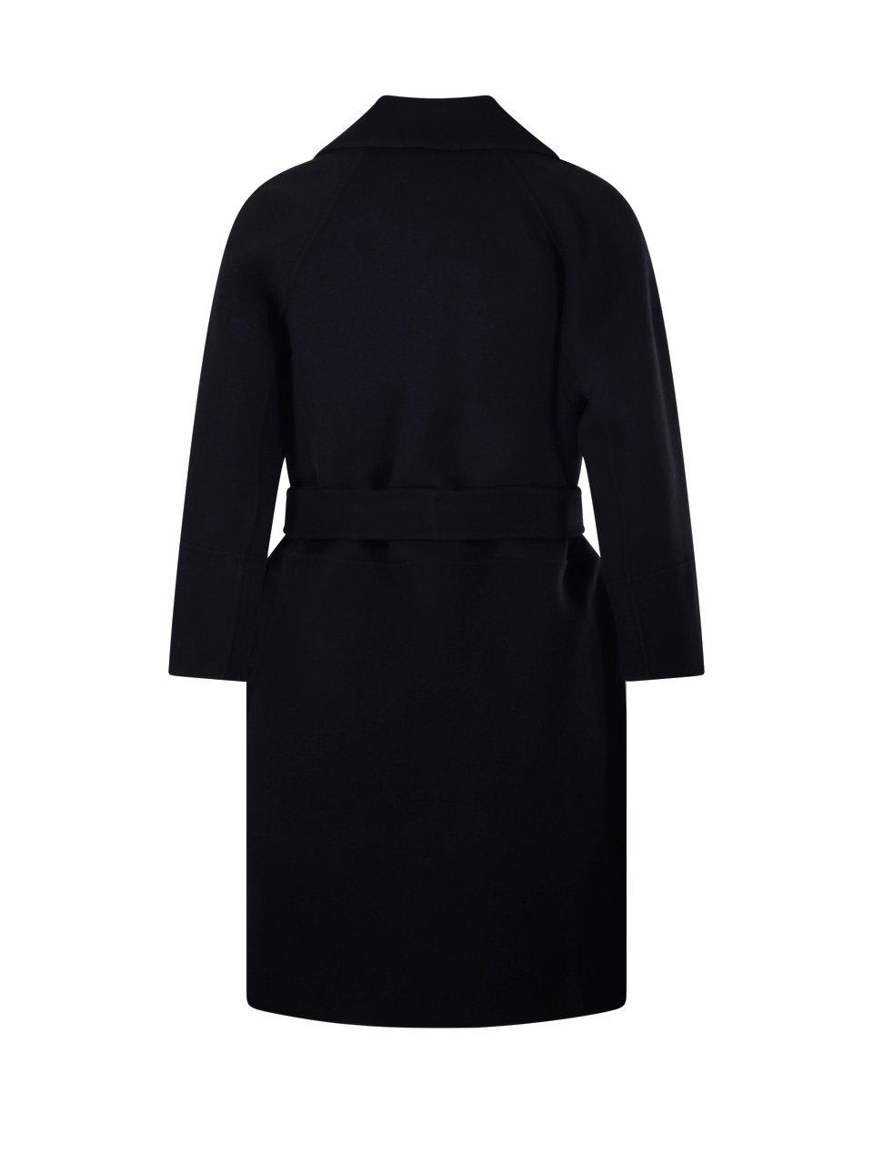 Shop 's Max Mara Arona Belted Long-sleeved Coat In Black