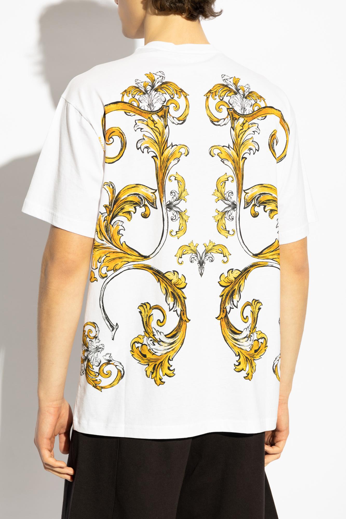 Versace Jeans Couture White Cotton T-shirt In White