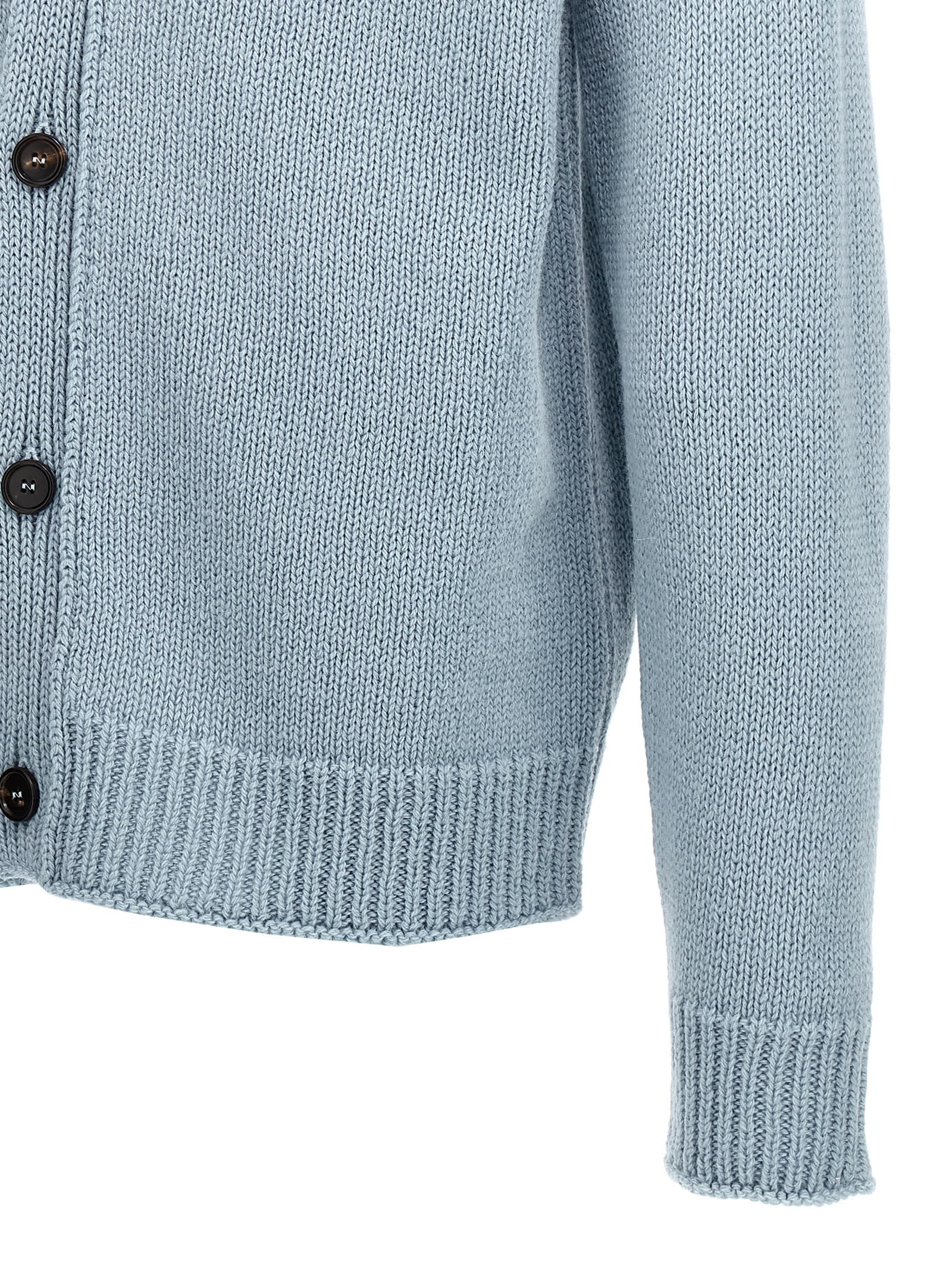 Shop Marni Wool Cardigan In Light Blue