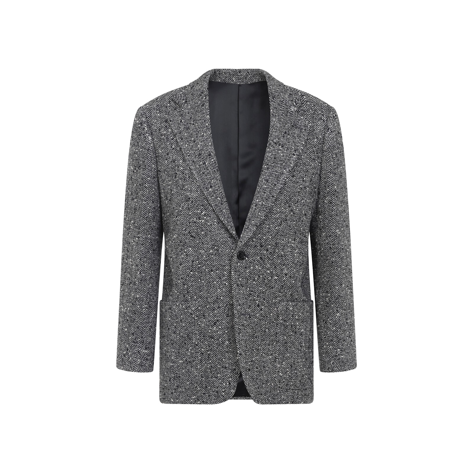 Celine Notch Lapel Long Sleeve Tailored Jacket In Gray