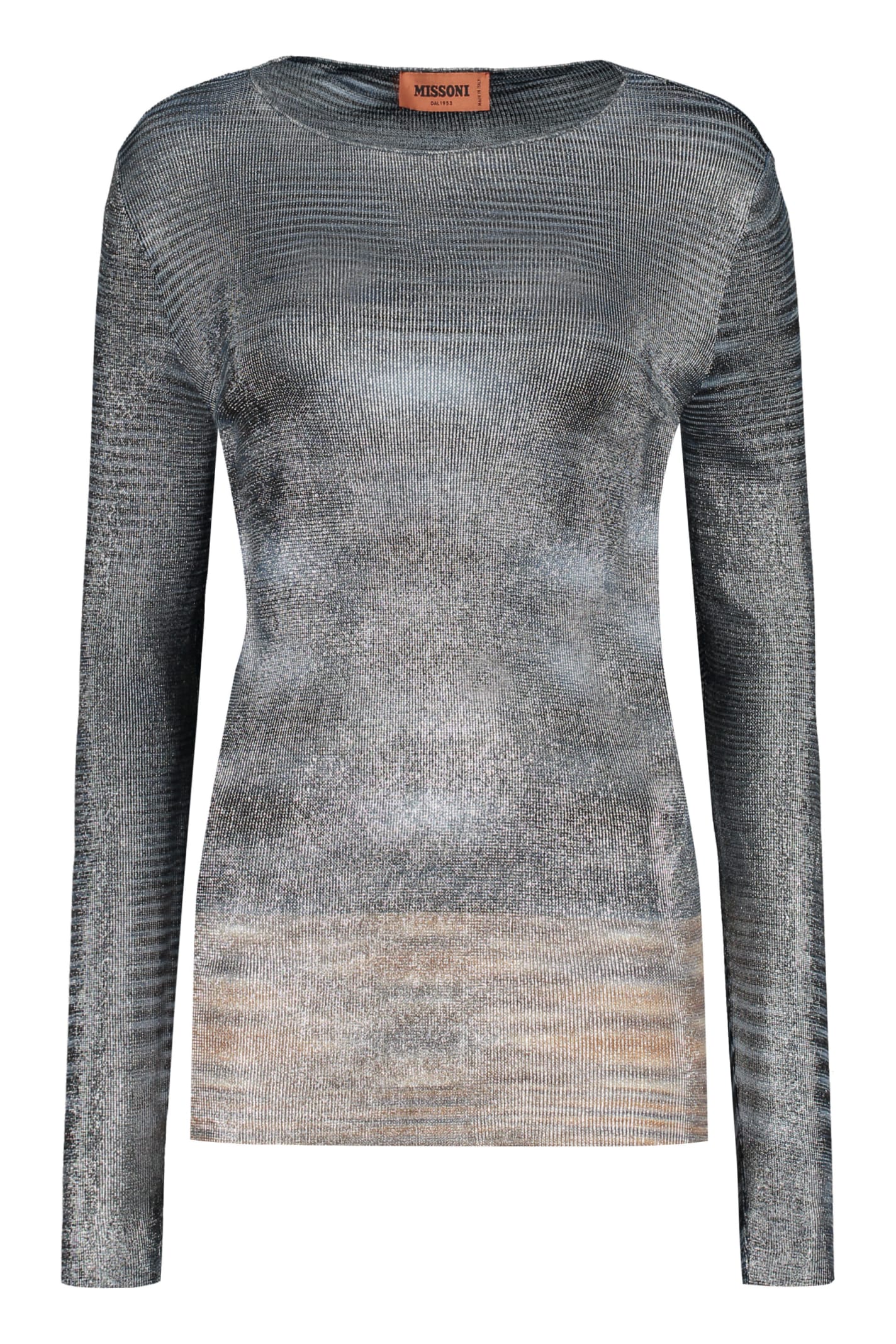Missoni Knitted Viscosa-blend Top In Blue