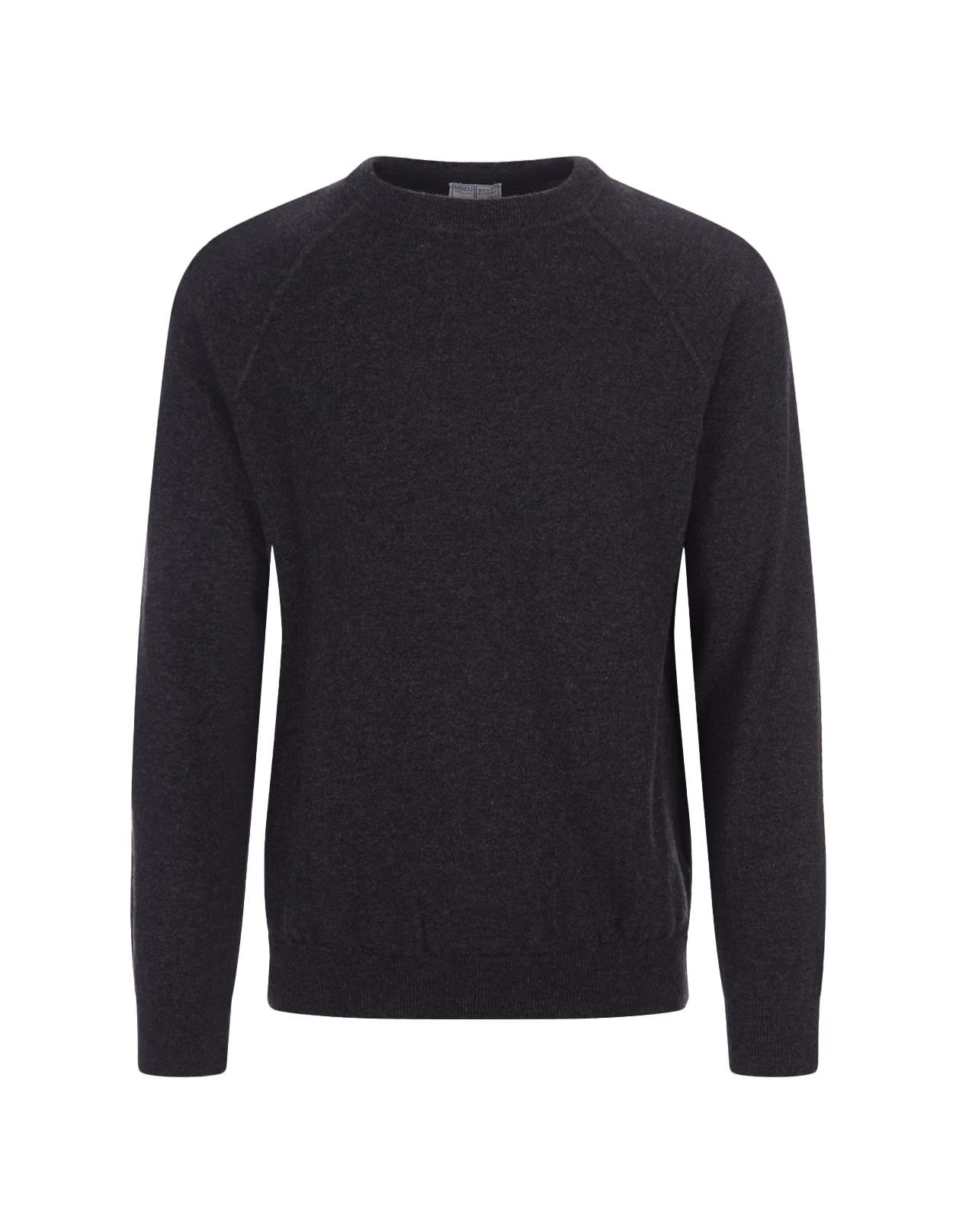 Shop Fedeli Anthracite Cashmere Crew-neck Pullover In Grey