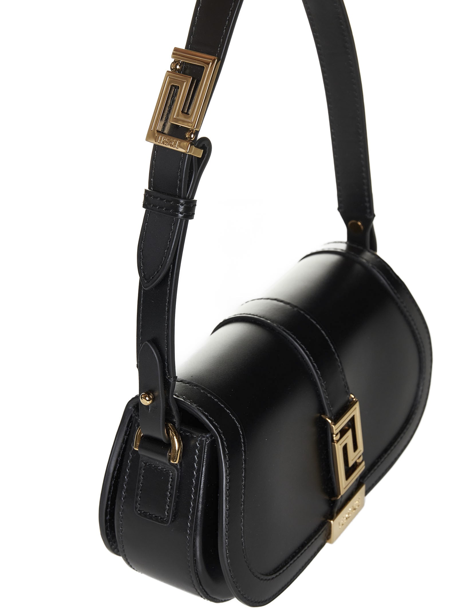 Versace Shoulder Bag In Nero+oro