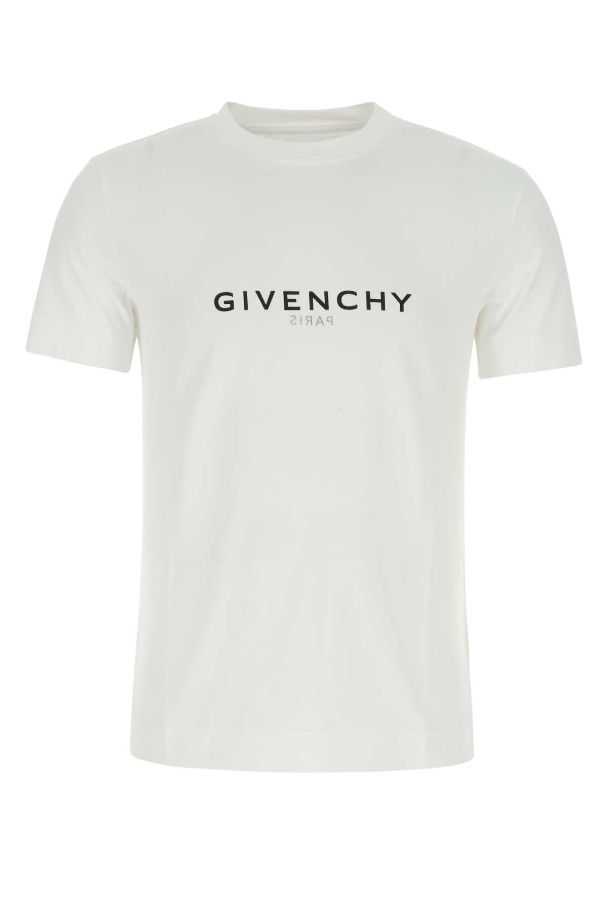 Shop Givenchy White Cotton T-shirt In 100