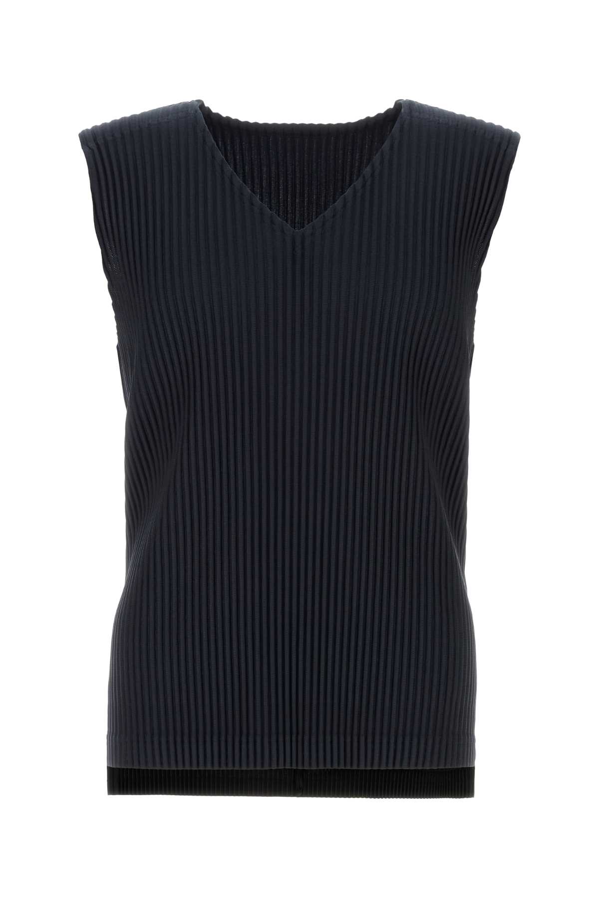 Homme Plissé Issey Miyake Midnight Blue Polyester Tank Top