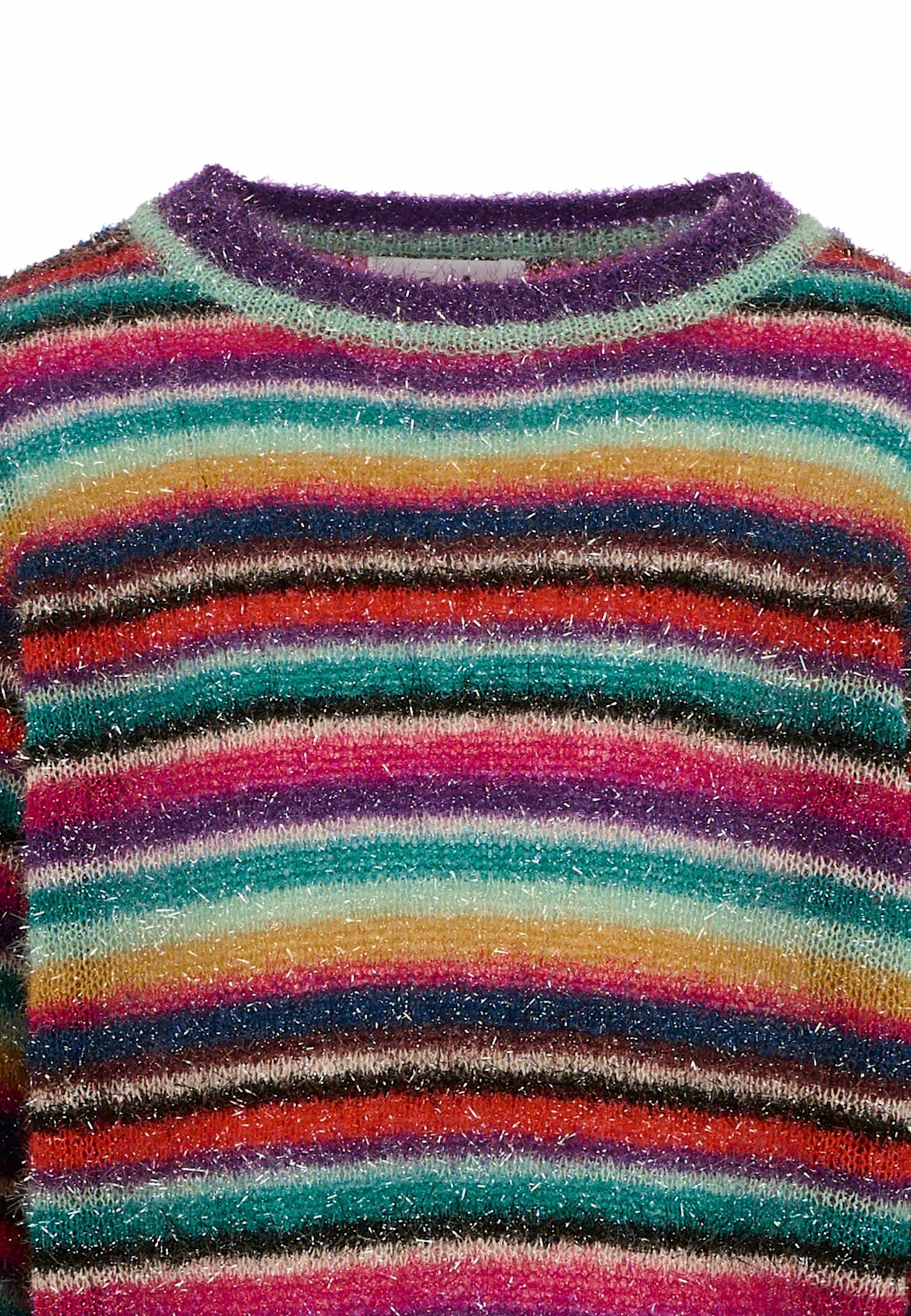 Molo Rainbow-stripe Sweater In Multi