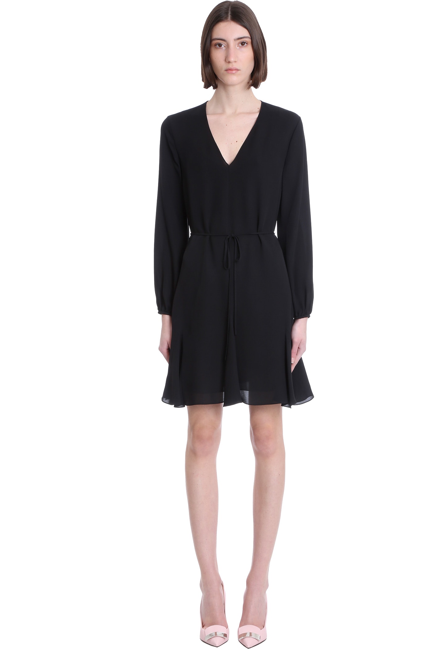 Photo of  Theory Dress In Black Silk- shop Theory Dresses, Silk Dresses online sales