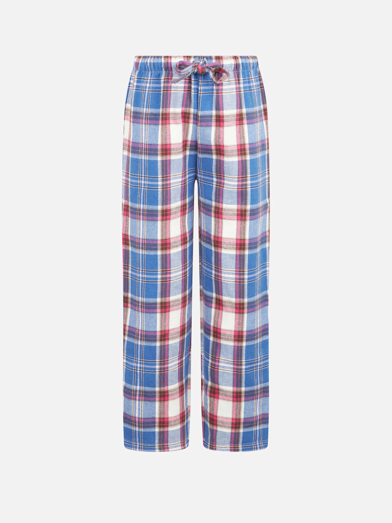 Shop Mc2 Saint Barth Kid Pajama Pants With Tartan Print In Pink