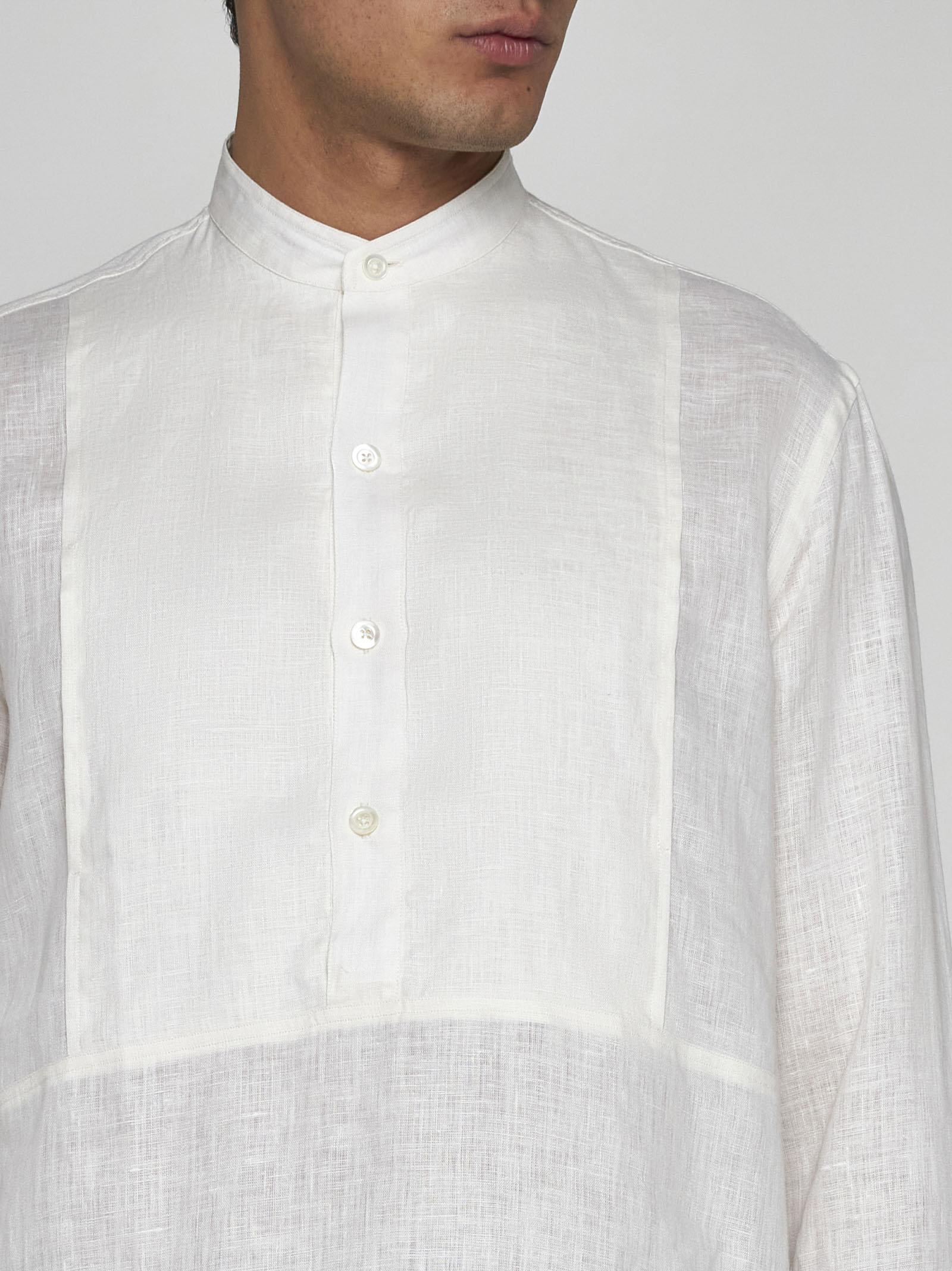 Shop Pt01 Mariner Linen Shirt In White