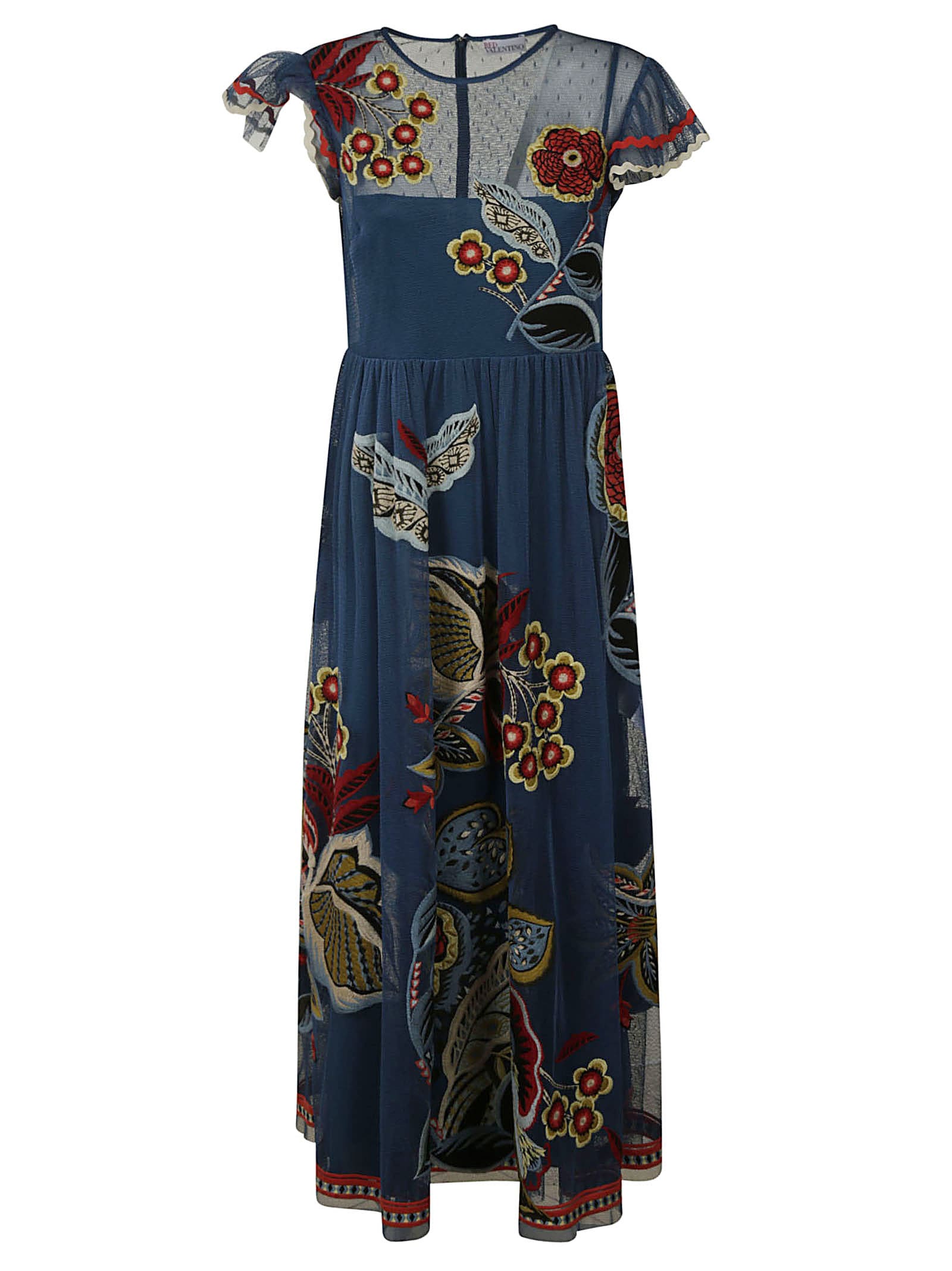 Photo of  RED Valentino Long Printed Dress- shop RED Valentino Dresses online sales