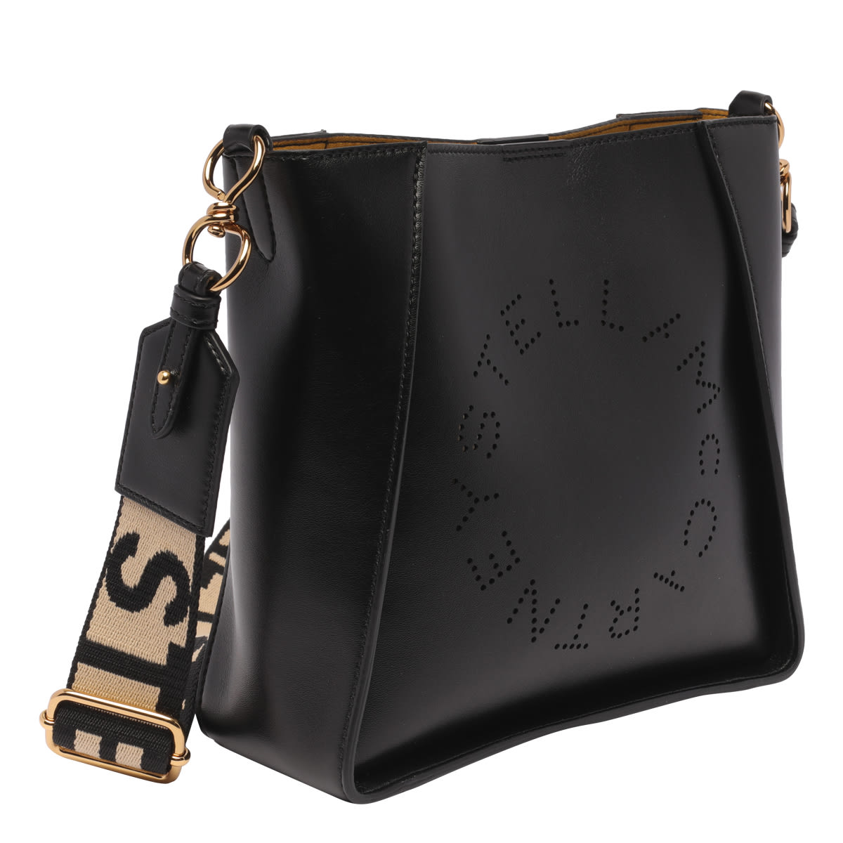 Stella Mccartney Stella Logo Crossbody Bag In Black