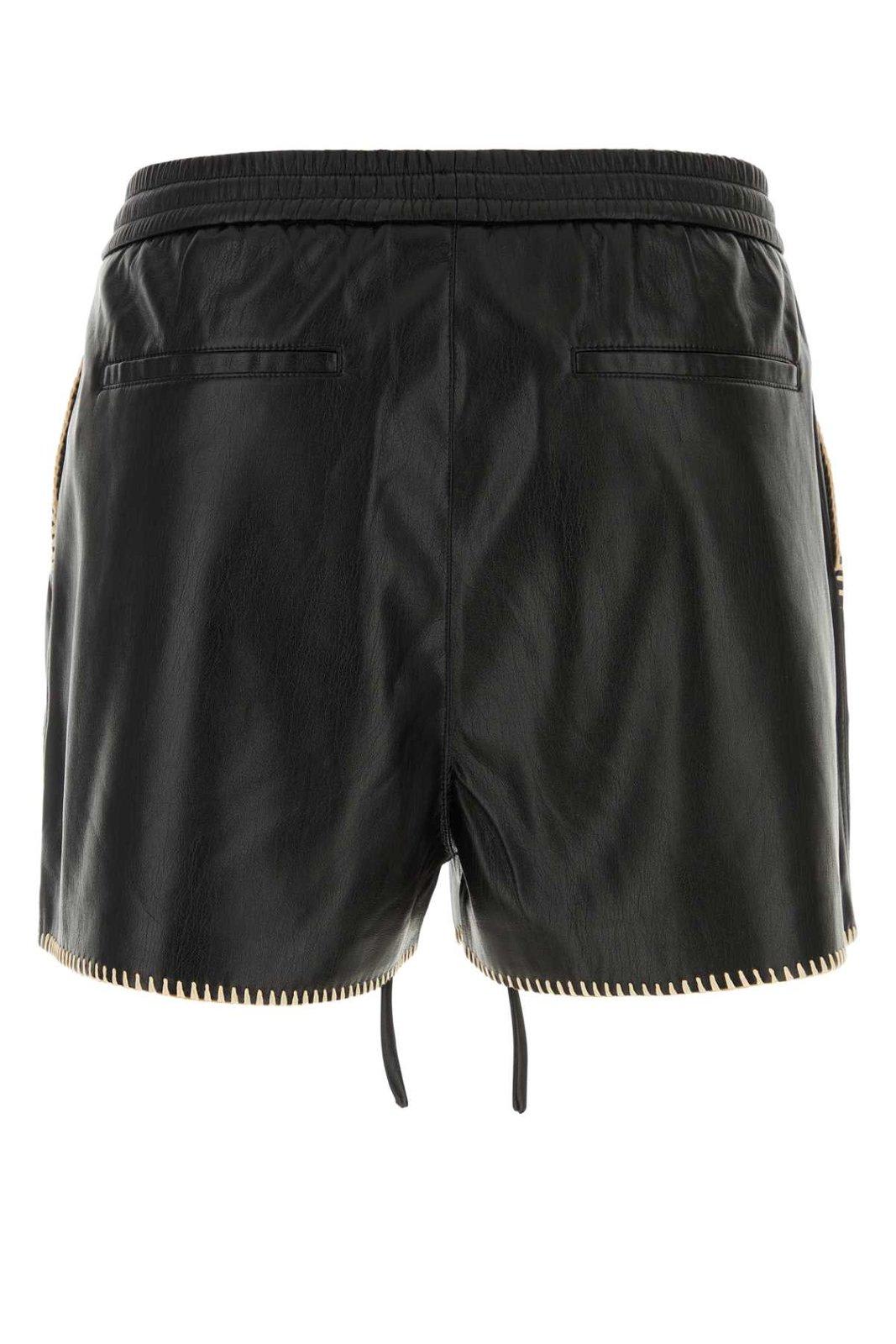 Shop Nanushka Amil Okobor Shorts In Black