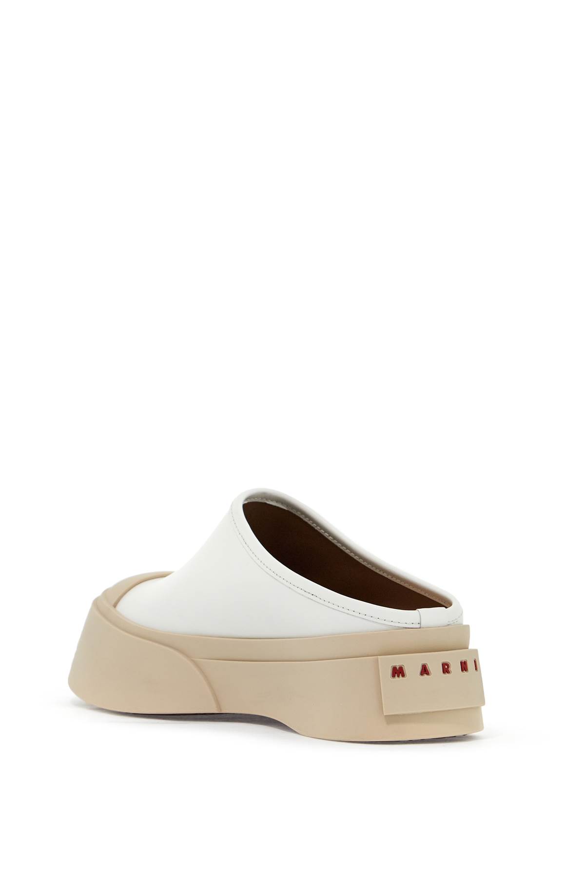 Shop Marni Smooth Leather Pablo Clogs In Lily White (white)