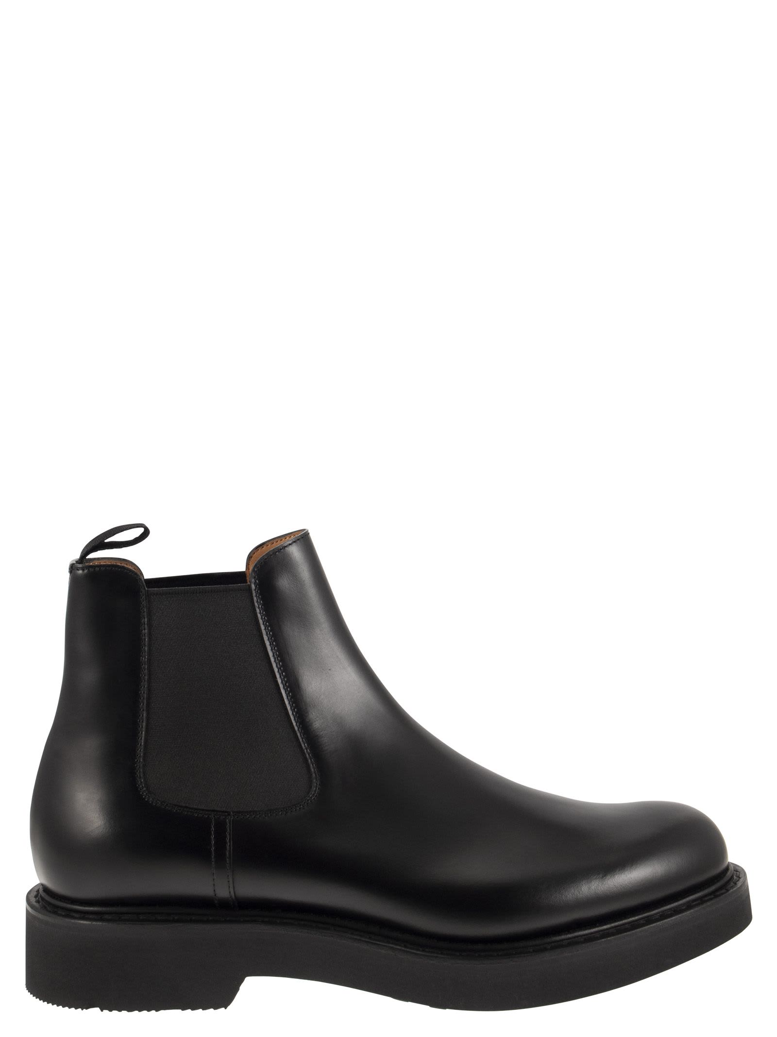 Church's Leicester Semi-gloss Calfskin Boot In Black