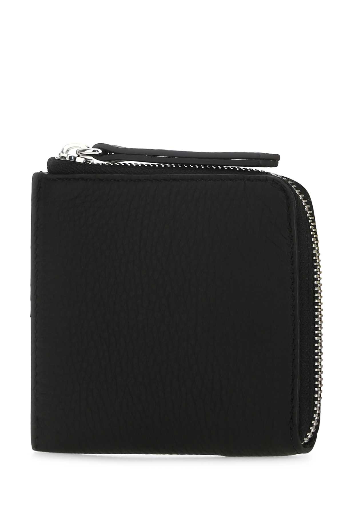 Shop Maison Margiela Black Leather Card Holder In T8013