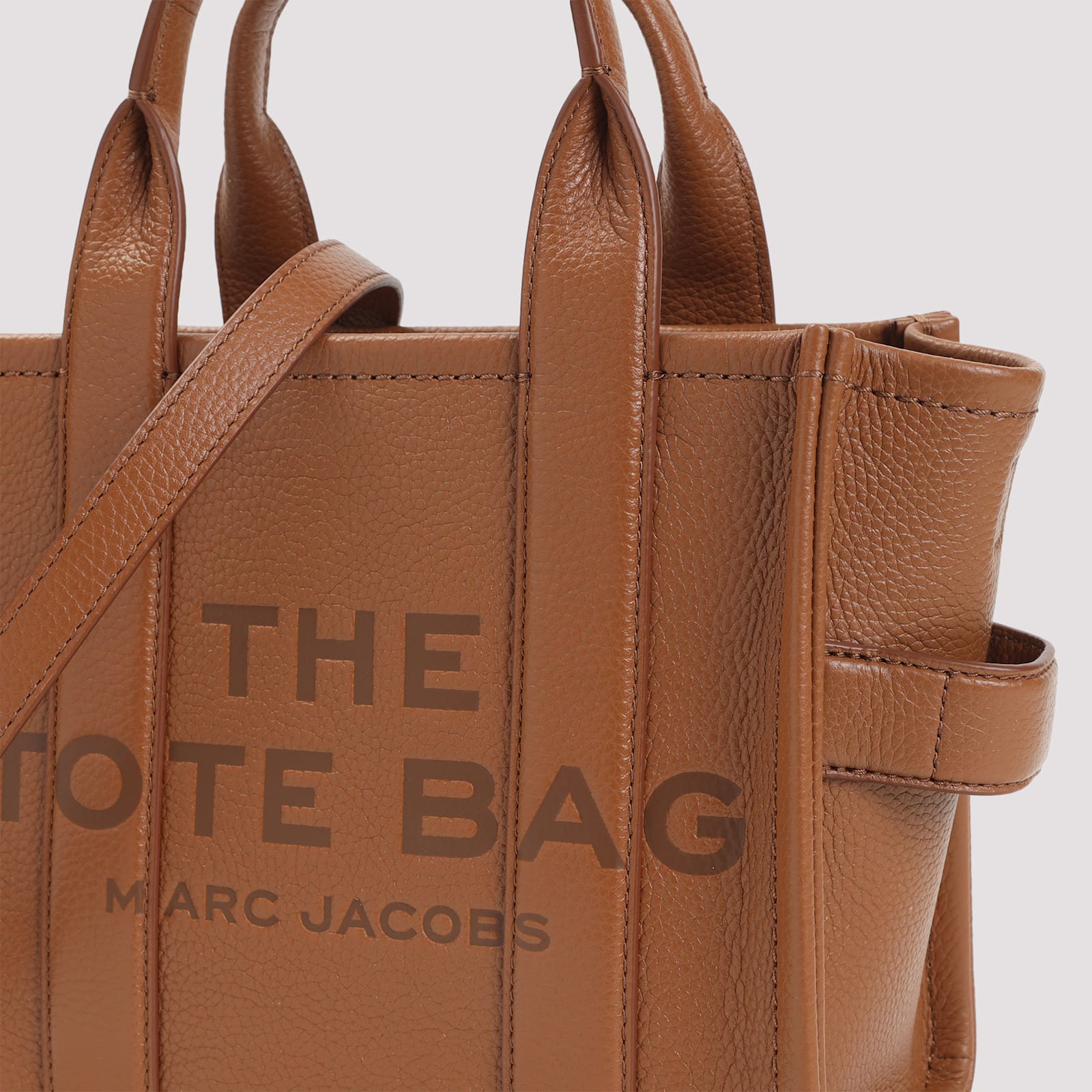 Marc Jacobs The Leather Small Tote Bag In Brown