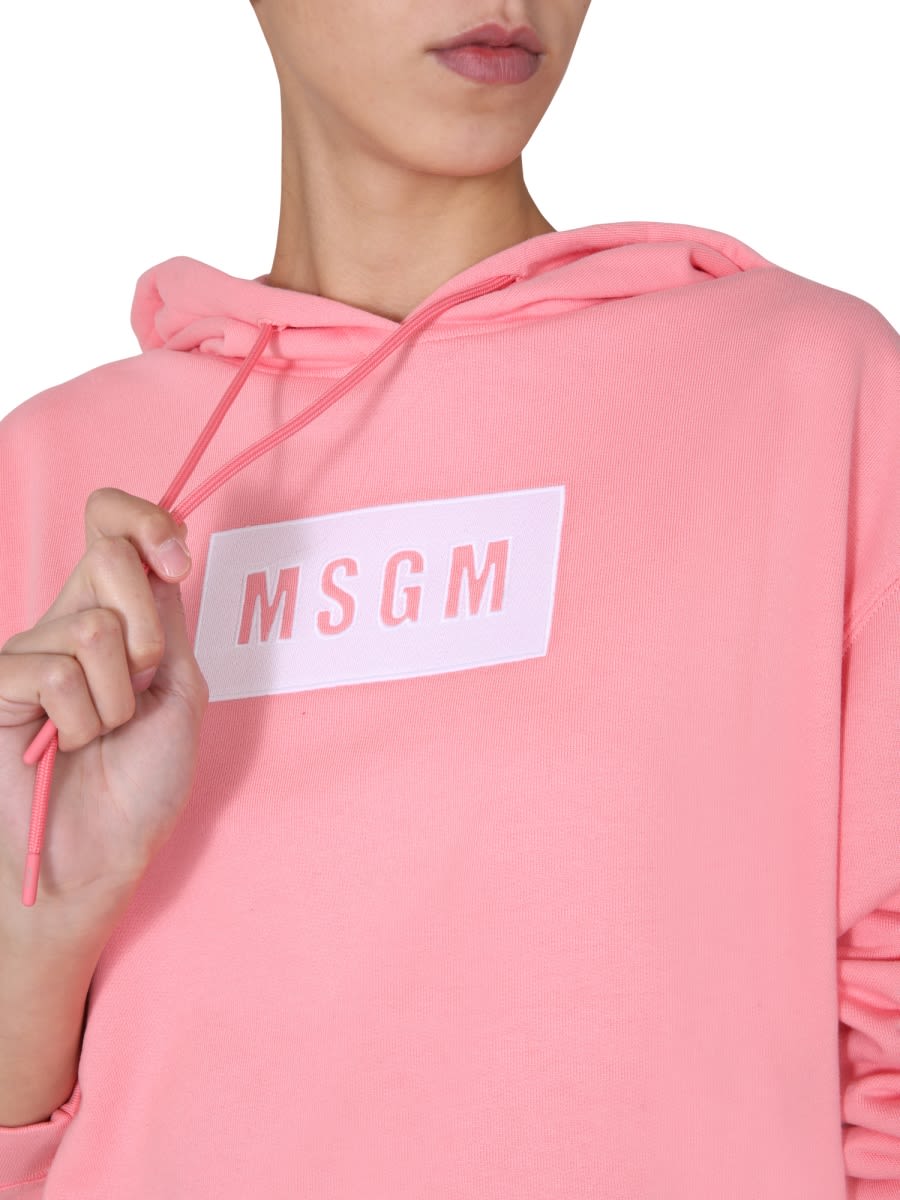 Shop Msgm Hoodie In Pink