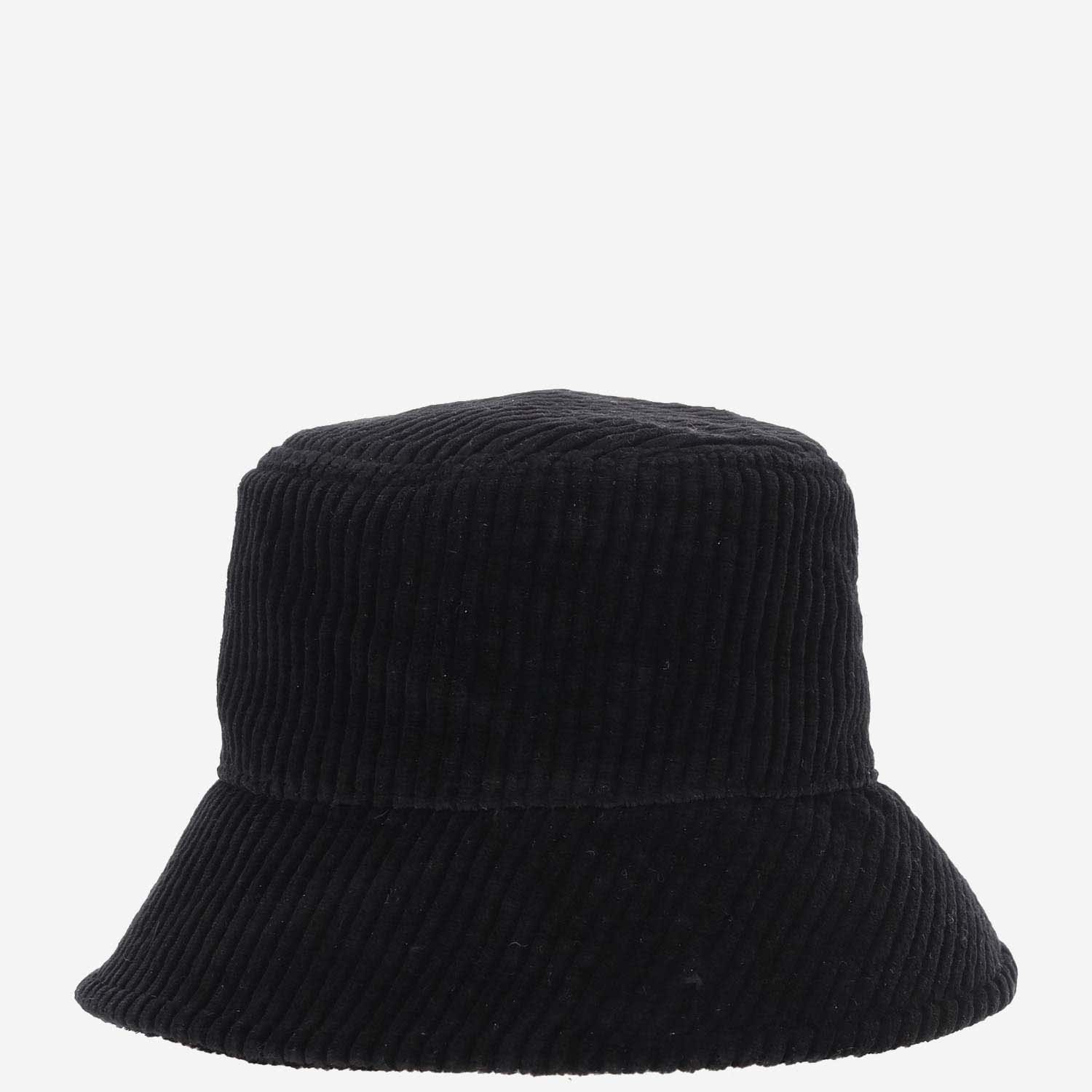 Jil Sander Cotton Velvet Bucket Hat In Black