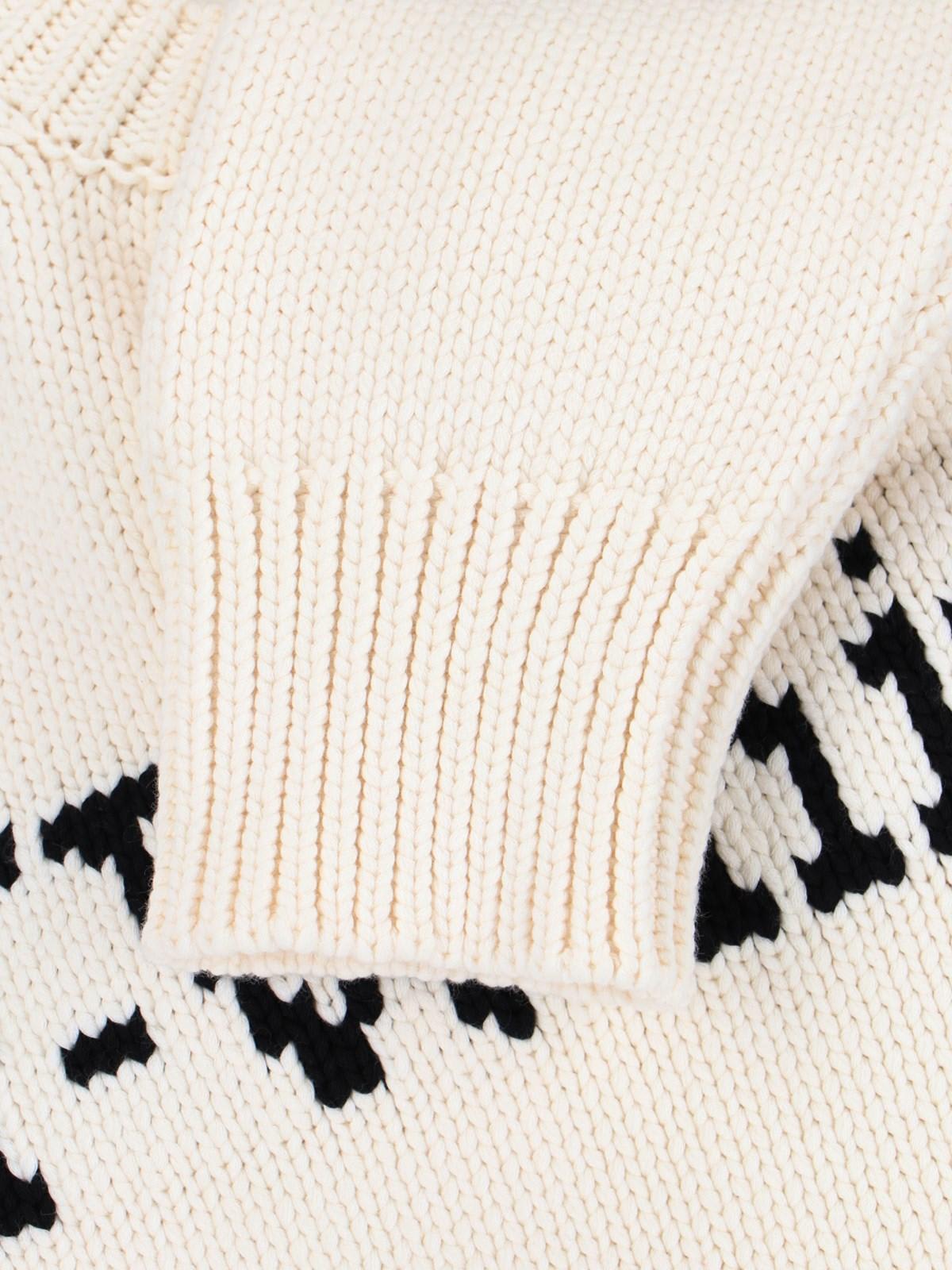 Shop Off-white Logo Sweater In Cream Black