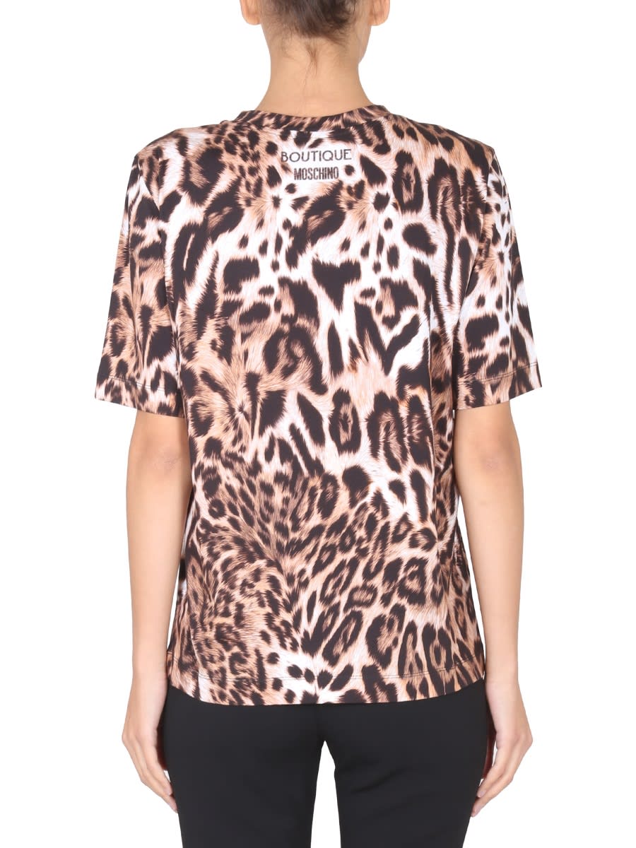 Shop Boutique Moschino Animal Print T-shirt In Multicolour