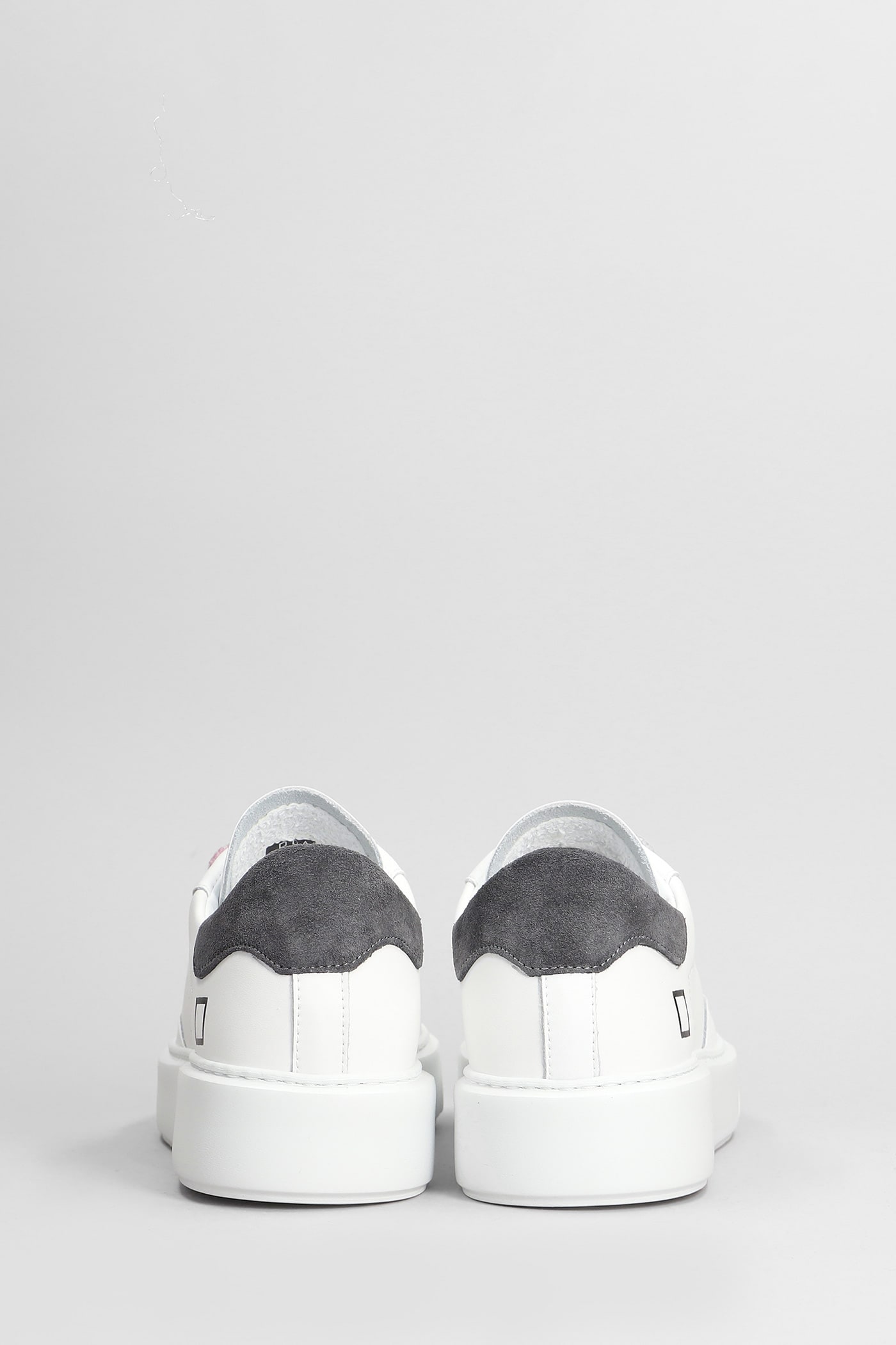 DATE SFERA STRIPE SNEAKERS IN WHITE LEATHER 