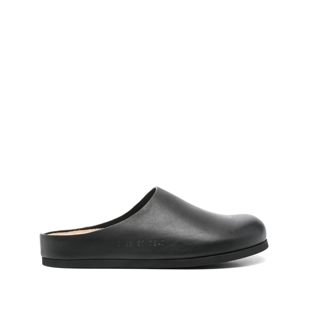 Common Projects Black Leather Slip-on Loafers In Black