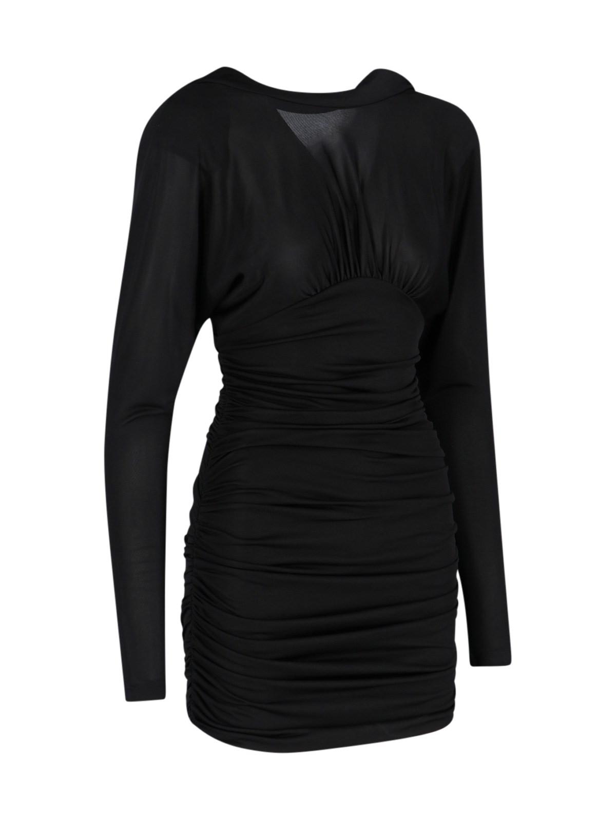 Shop Saint Laurent Mini Hooded Dress In Black