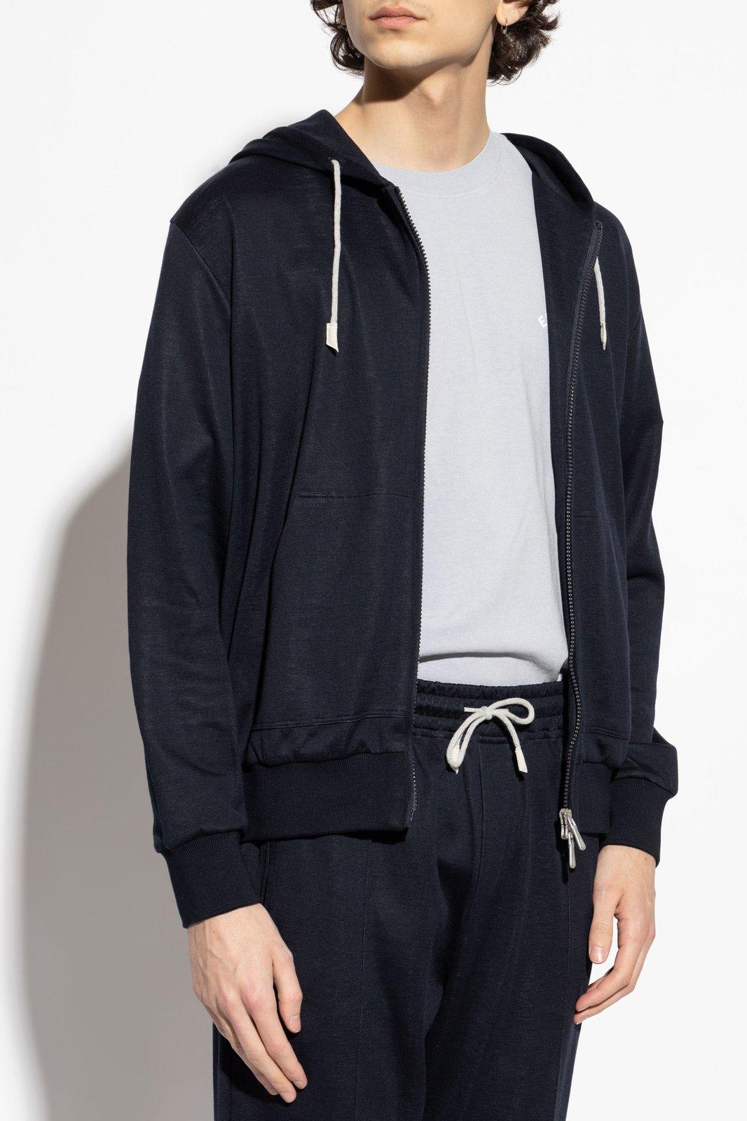Eleventy Classic Zip-up Hoodie Sweater
