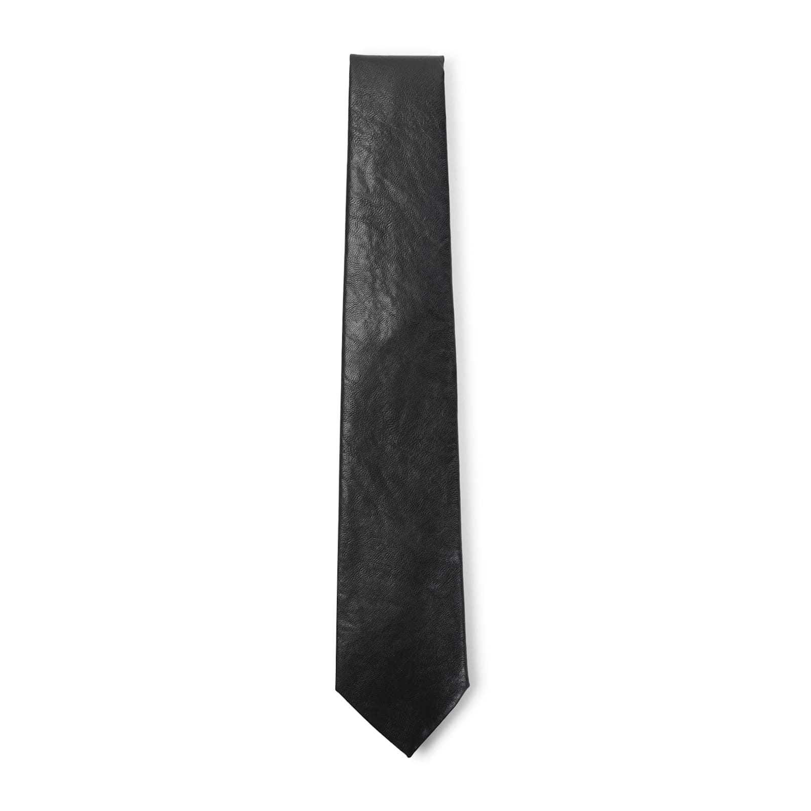 Our Legacy Textured Finish Tie Traditional Shape In Black