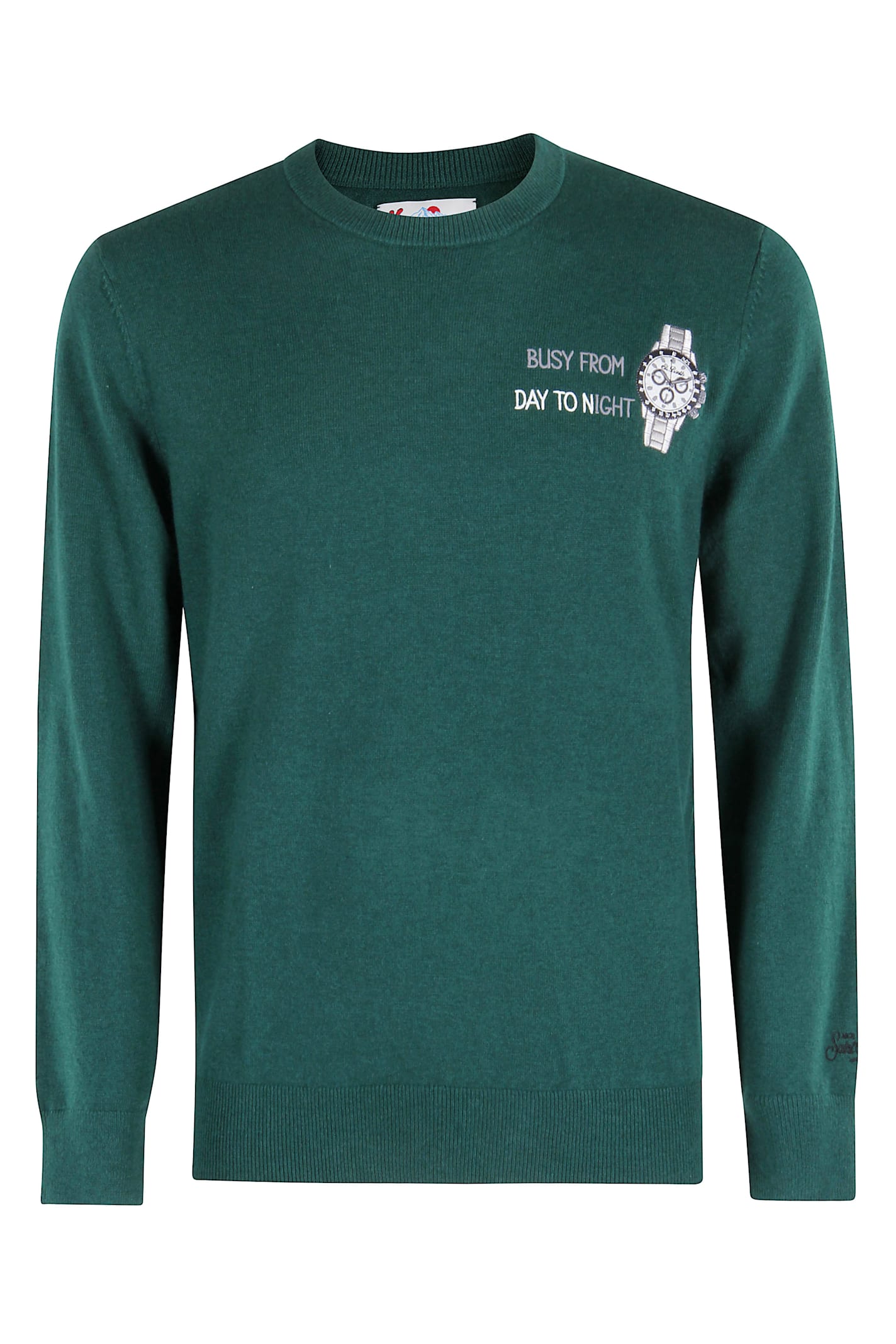 Mc2 Saint Barth Crew Neck Light Sweater In Green