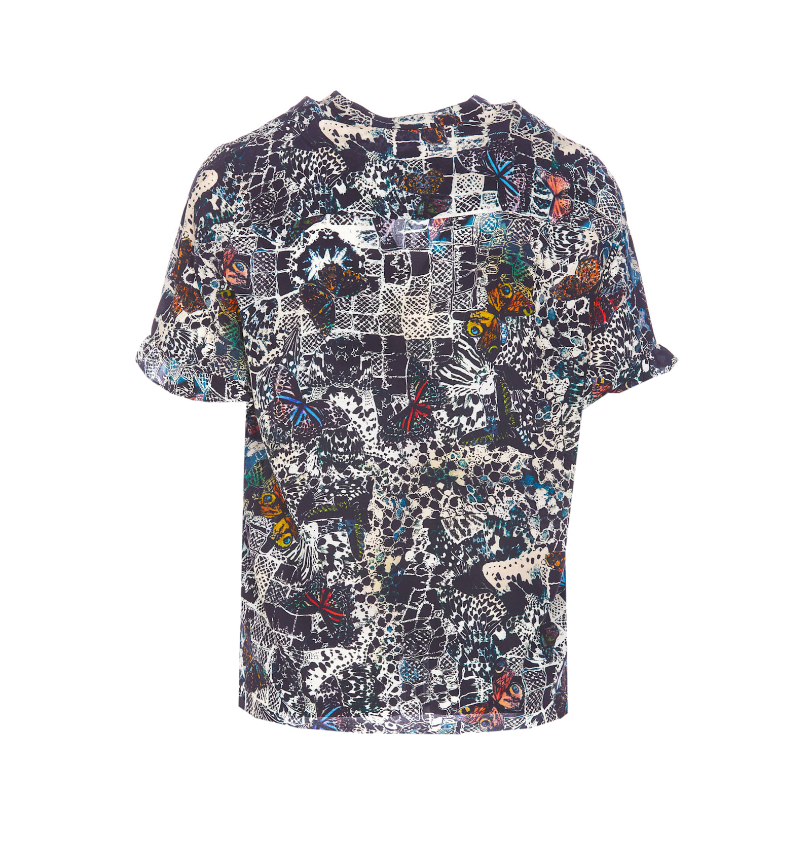 Zadig & Voltaire Tafiz Soft Butterflies Shirt In Multicolor