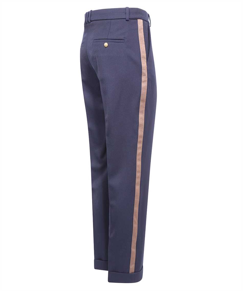 Balmain Virgin Wool Trousers In Blue